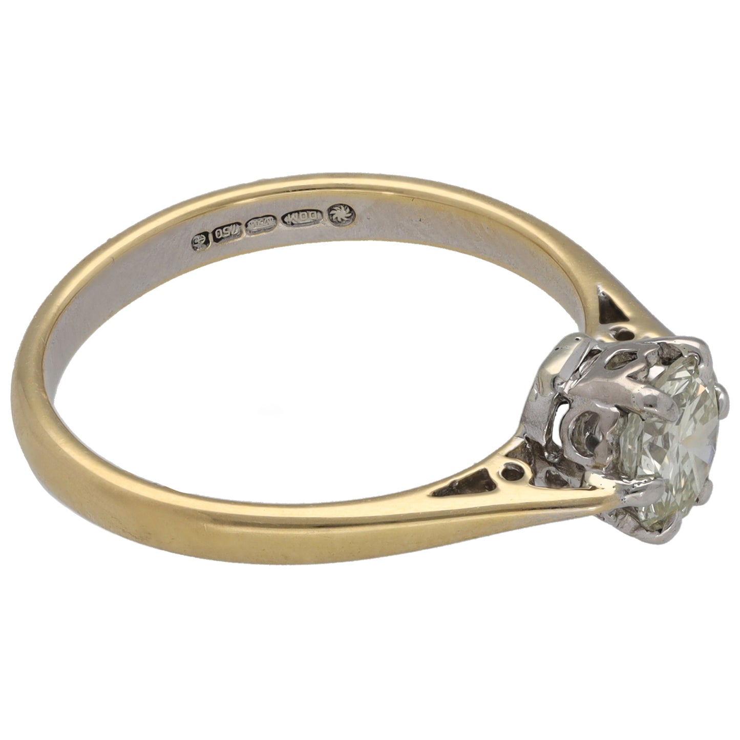 18ct Gold 0.67ct Diamond Solitaire Ring Size O