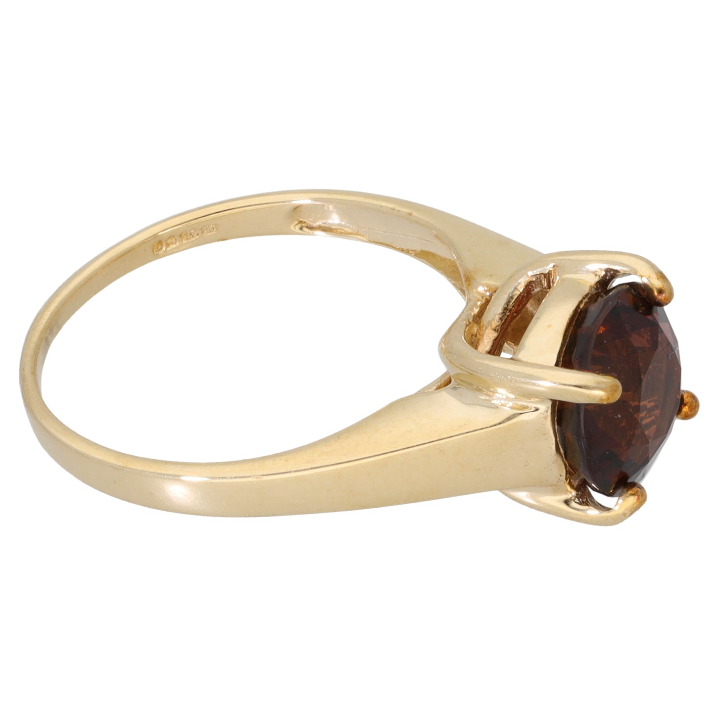9ct Gold Tourmaline Single Stone Ring Size N