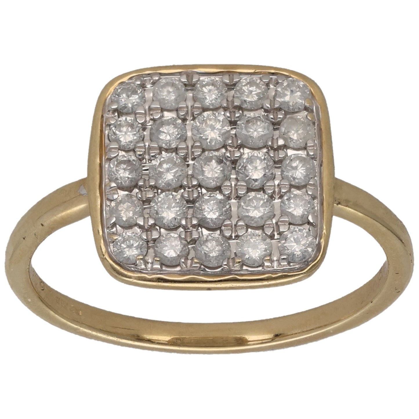 9ct Gold 0.62ct Diamond Dress/Cocktail Ring Size L