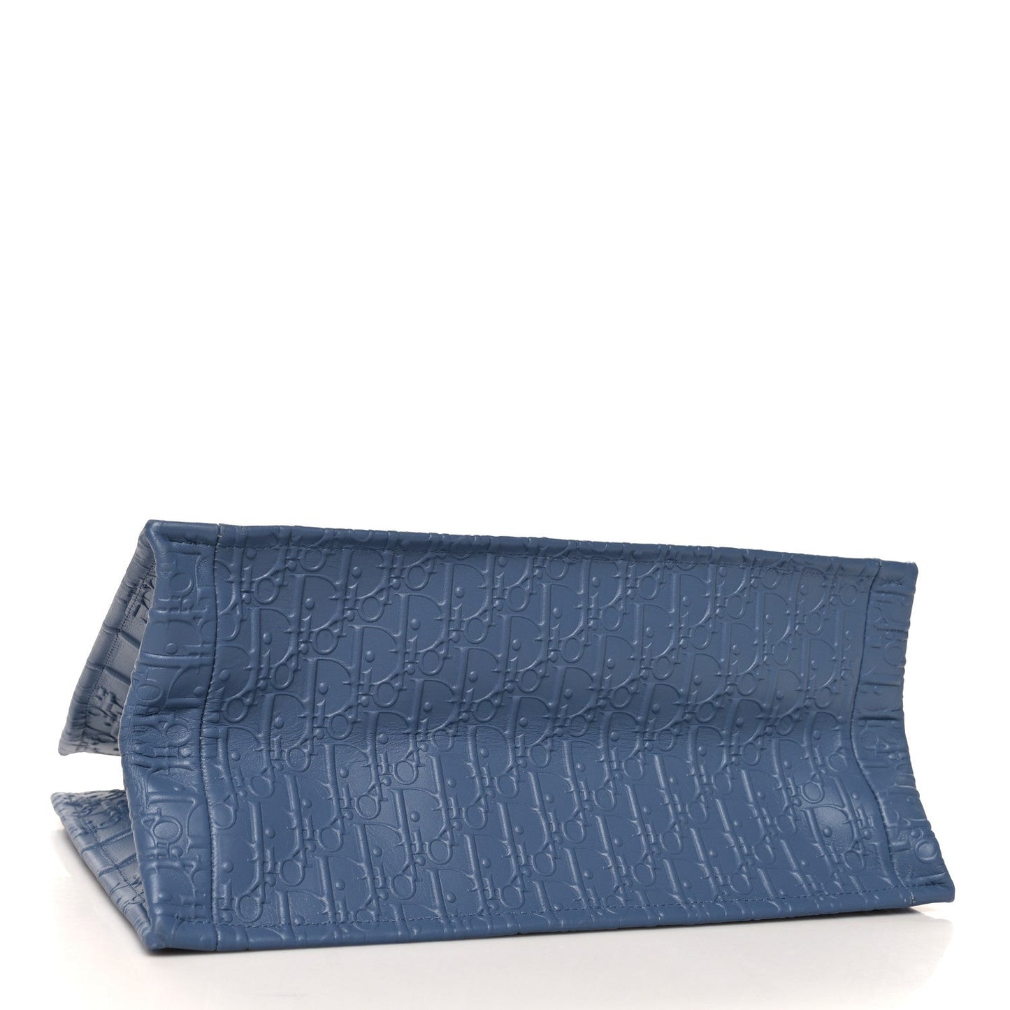 Christian Dior Book Tote Oblique Calfskin Leather Bag - Blue