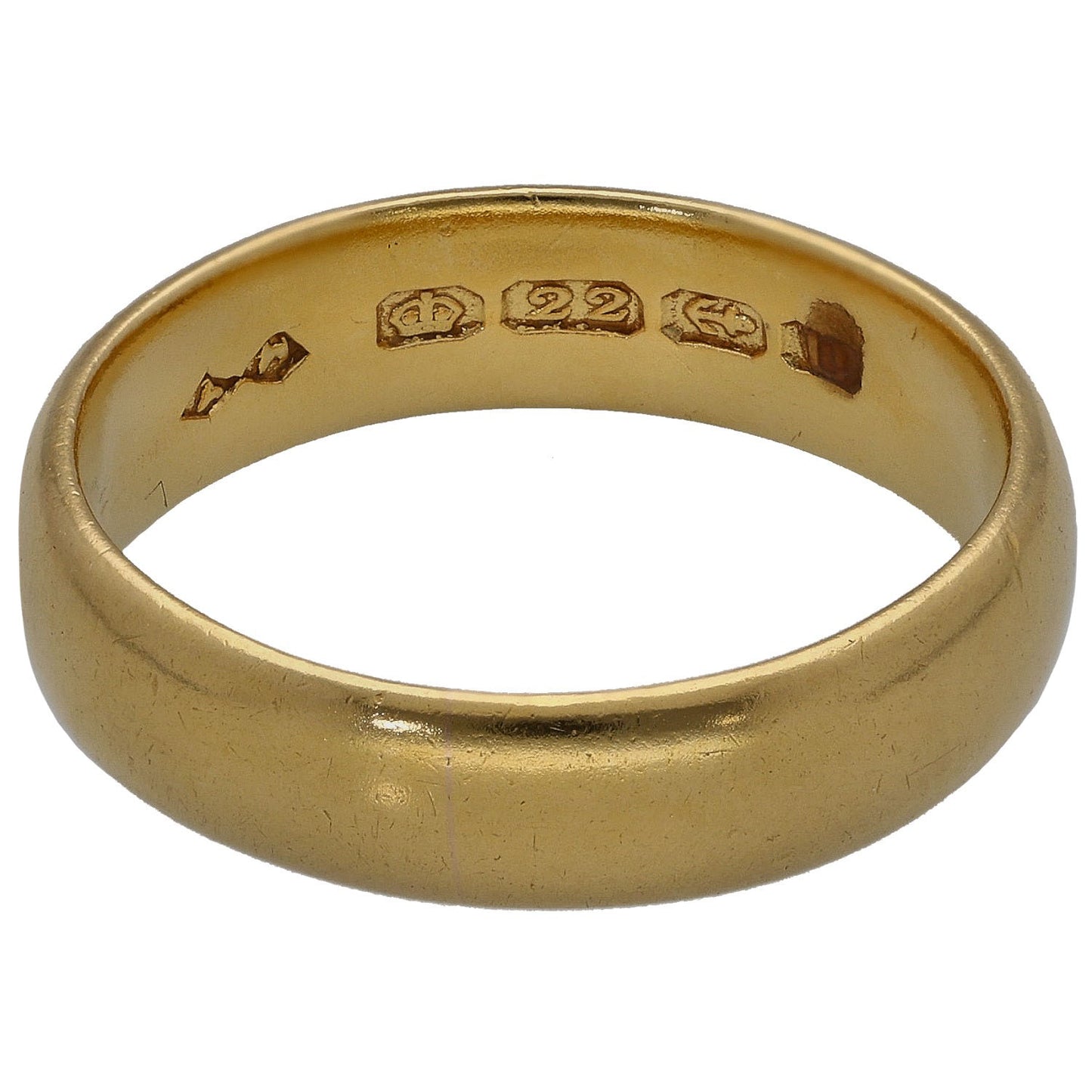 22ct Gold Plain Wedding Ring Size R