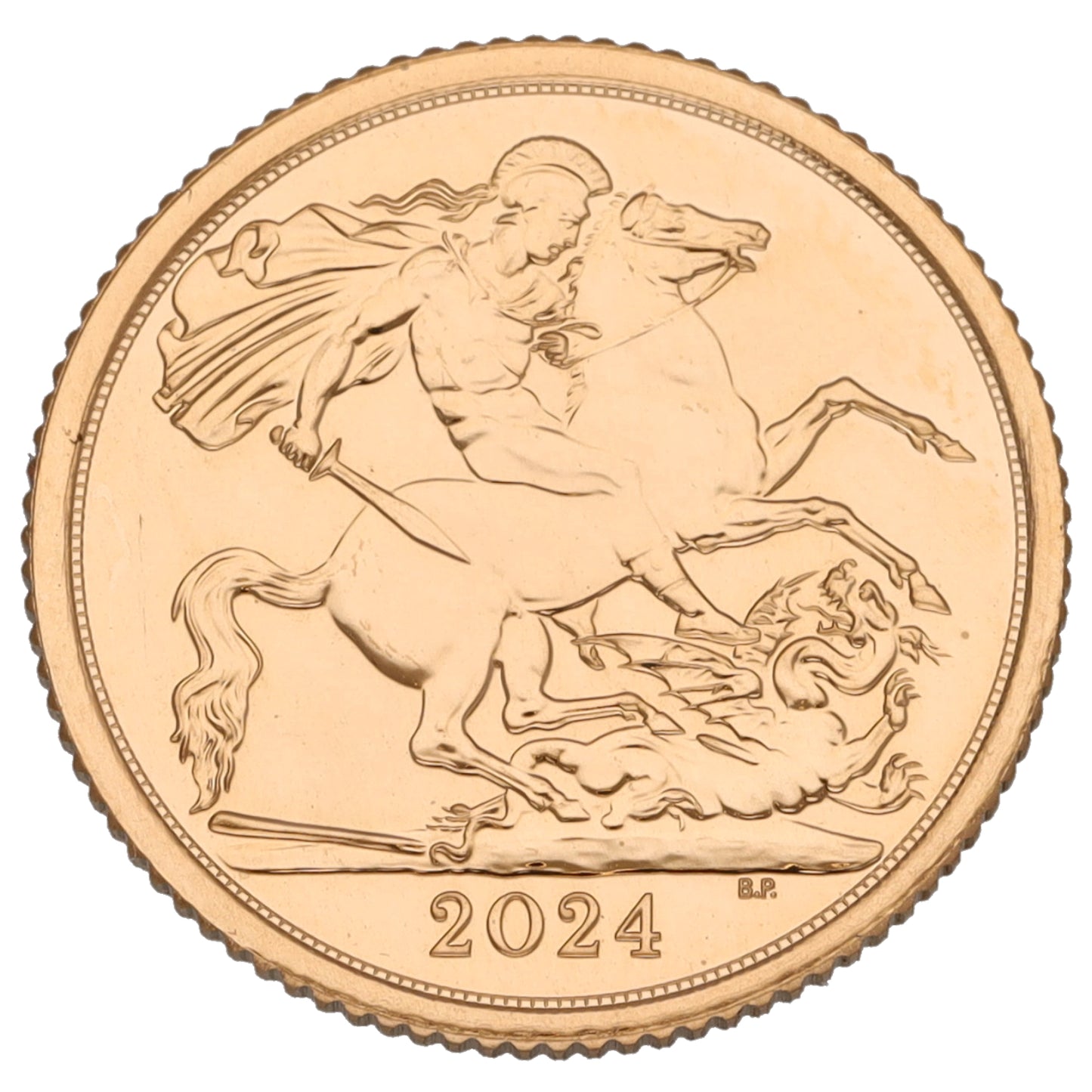 22ct Gold King Charles III Half Sovereign Coin 2024