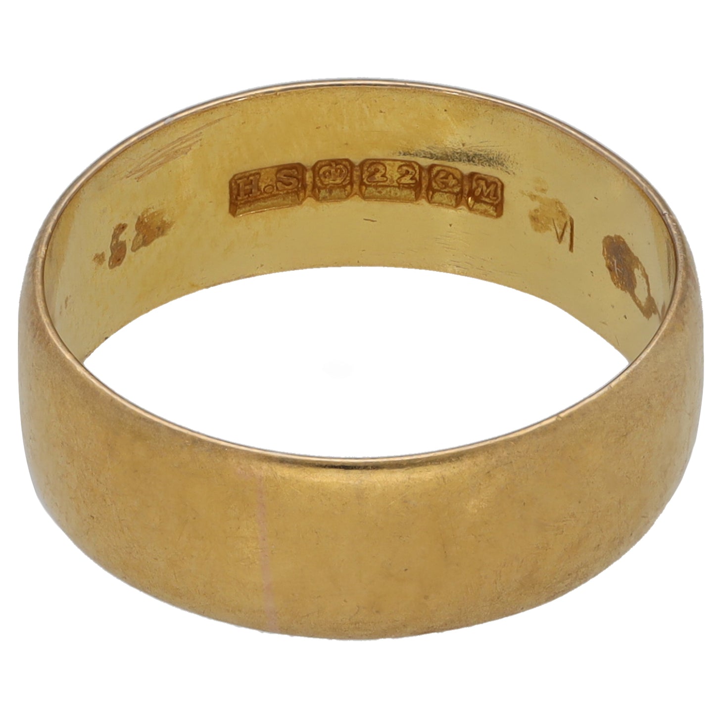 22ct Gold Plain Wedding Ring Size N