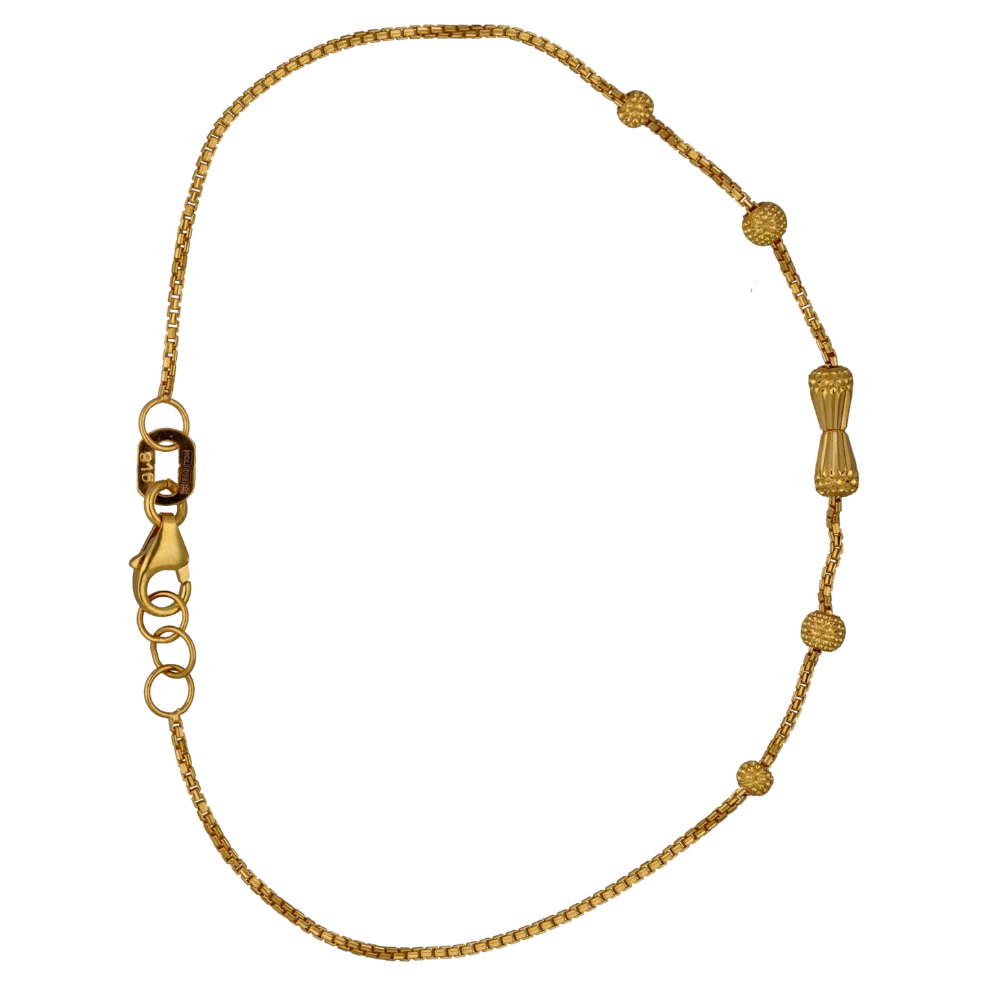 New 22ct Gold Beaded Delicate Bracelet