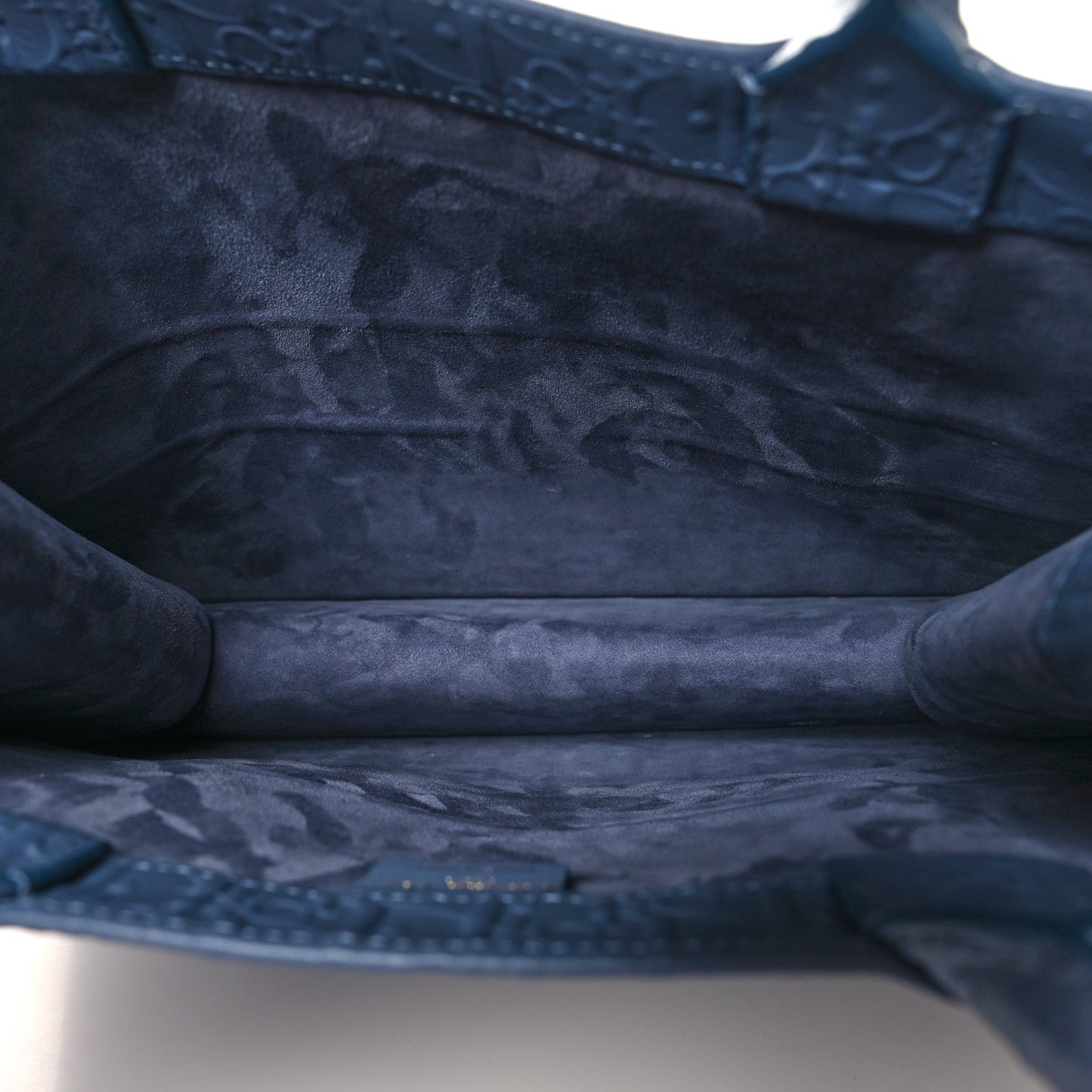 Christian Dior Book Tote Oblique Calfskin Leather Bag - Blue