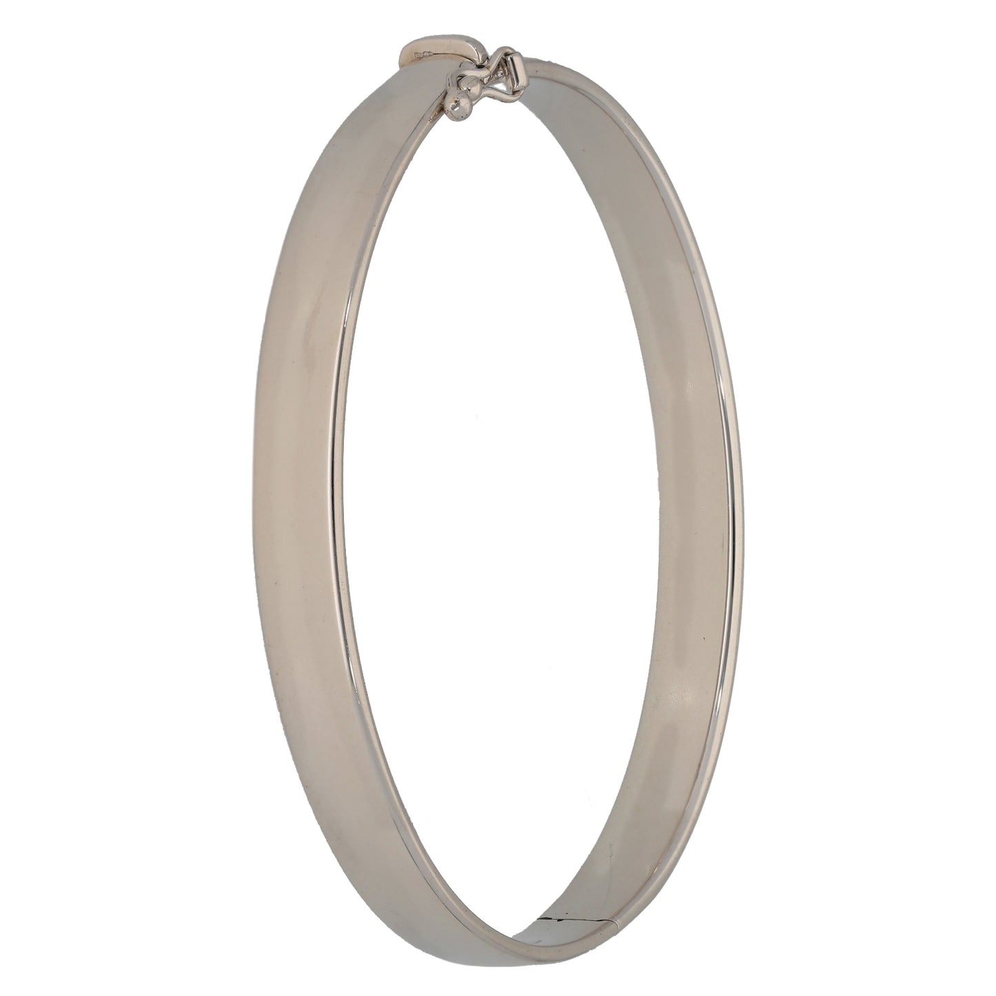 9ct White Gold Hinged/Clasp Bangle