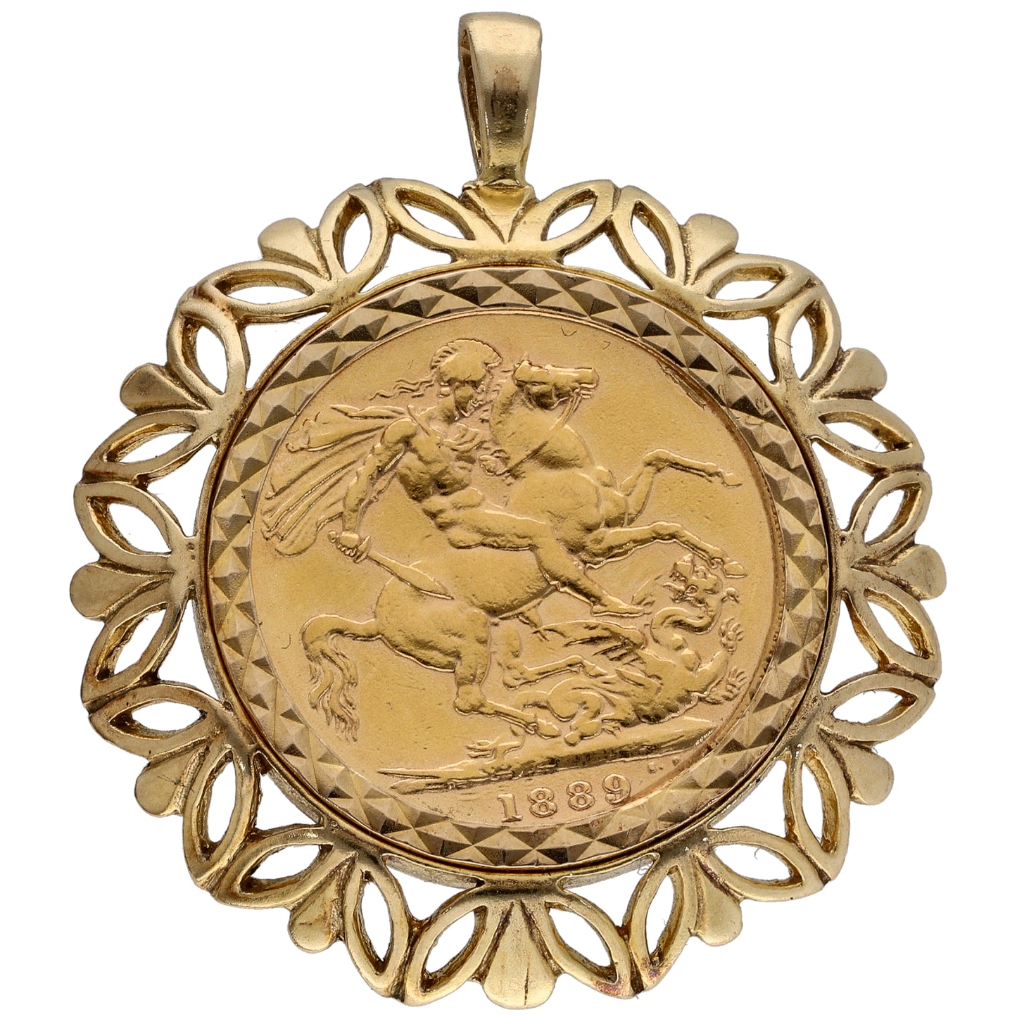 9ct Gold Full Sovereign Coin Pendant