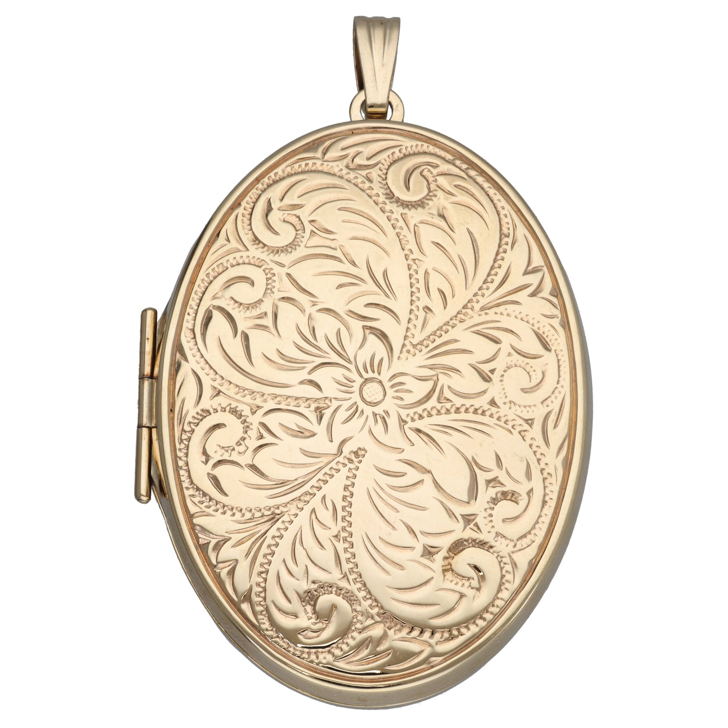 9ct Gold Patterned Locket Pendant