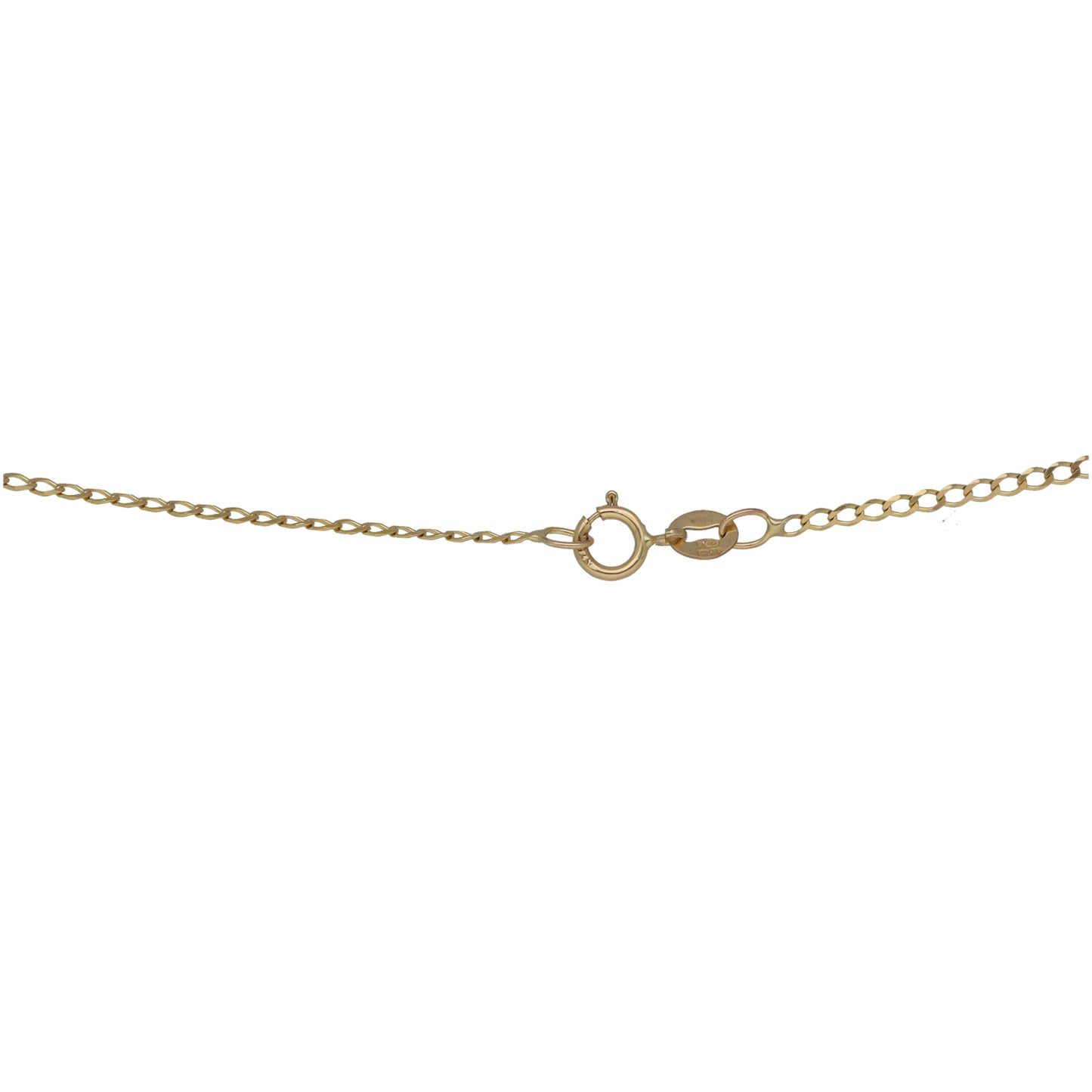 Gold link chain with spring-ring clasp