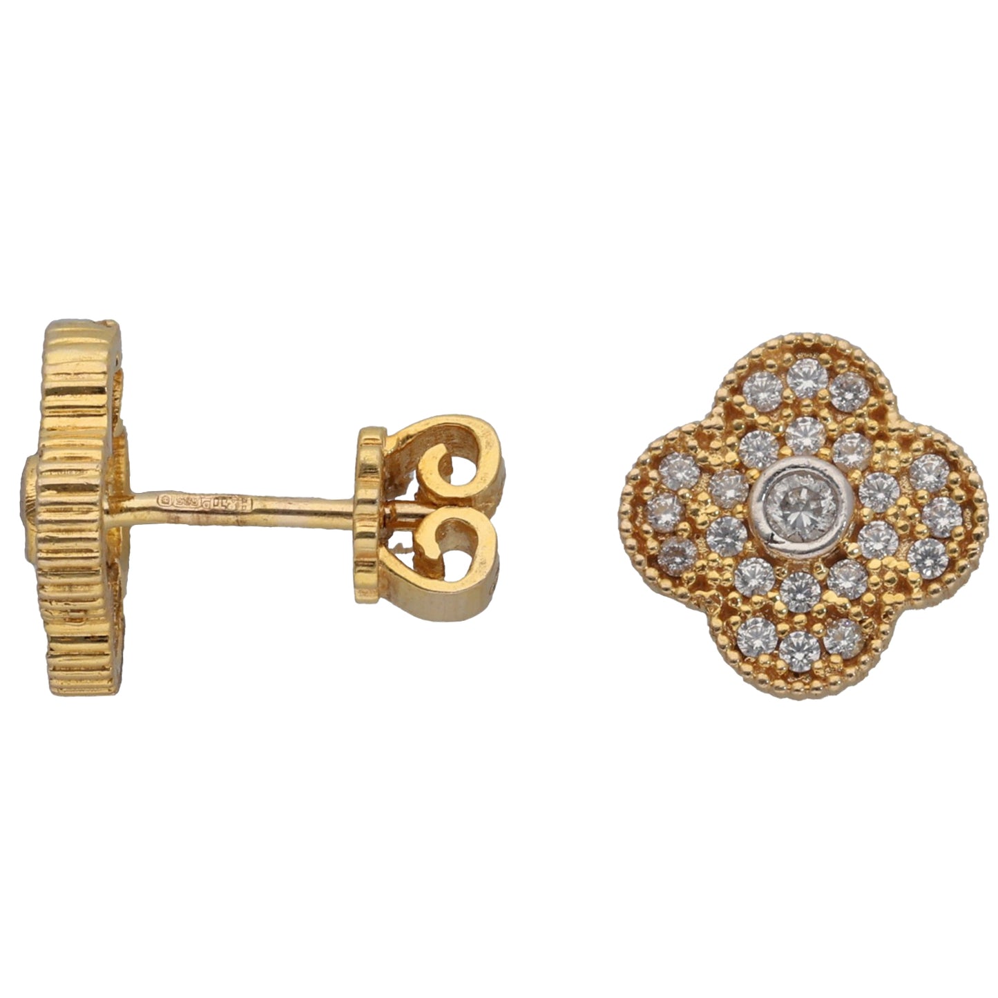 14ct Gold Cubic Zirconia Dress/Cocktail Earrings