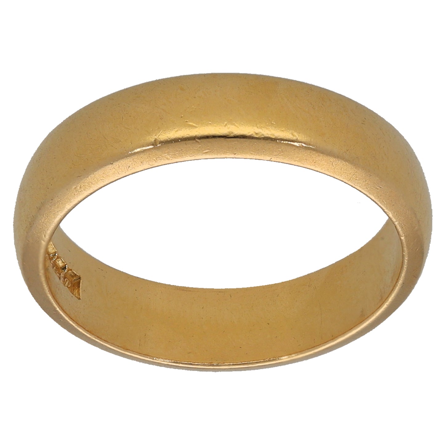 22ct Gold Plain Wedding Ring Size N