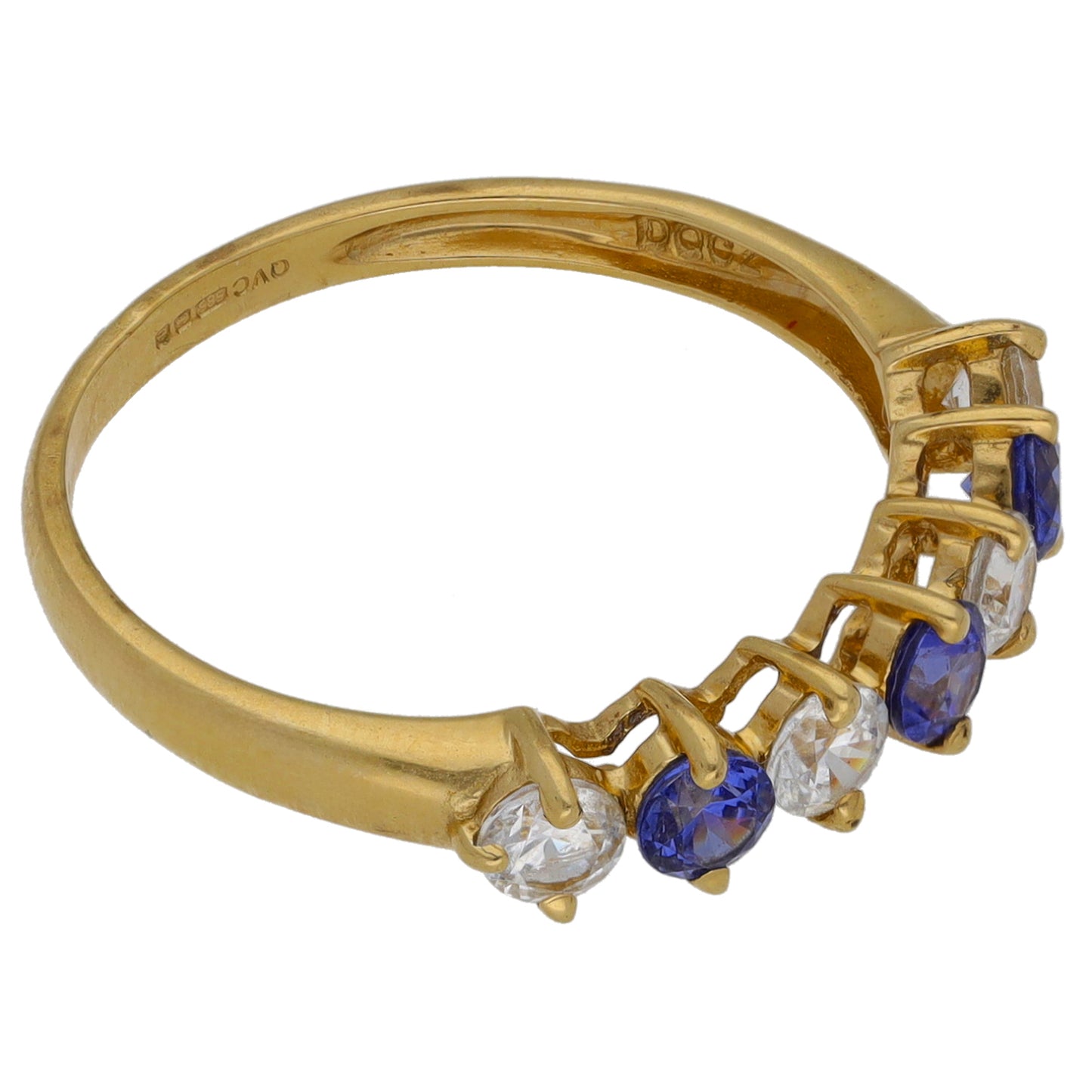14ct Gold Imitation Half Eternity Ring Size L