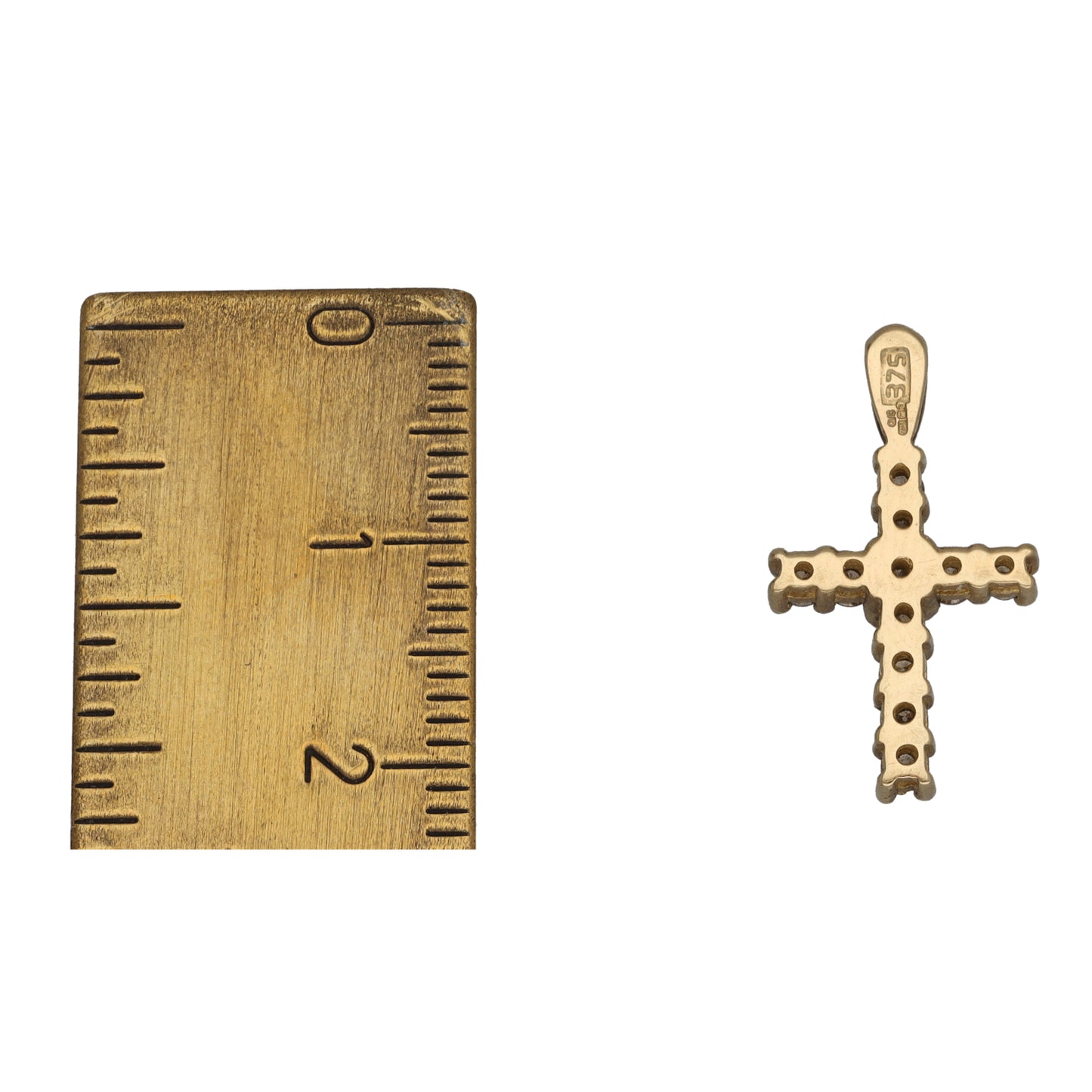 9ct Gold 0.34ct Diamond Cross Pendant