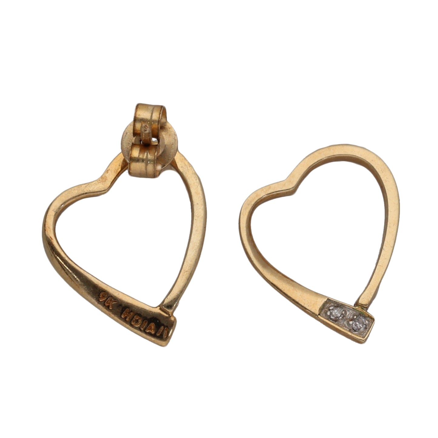 9ct Gold 0.02ct Diamond Alternative Earrings