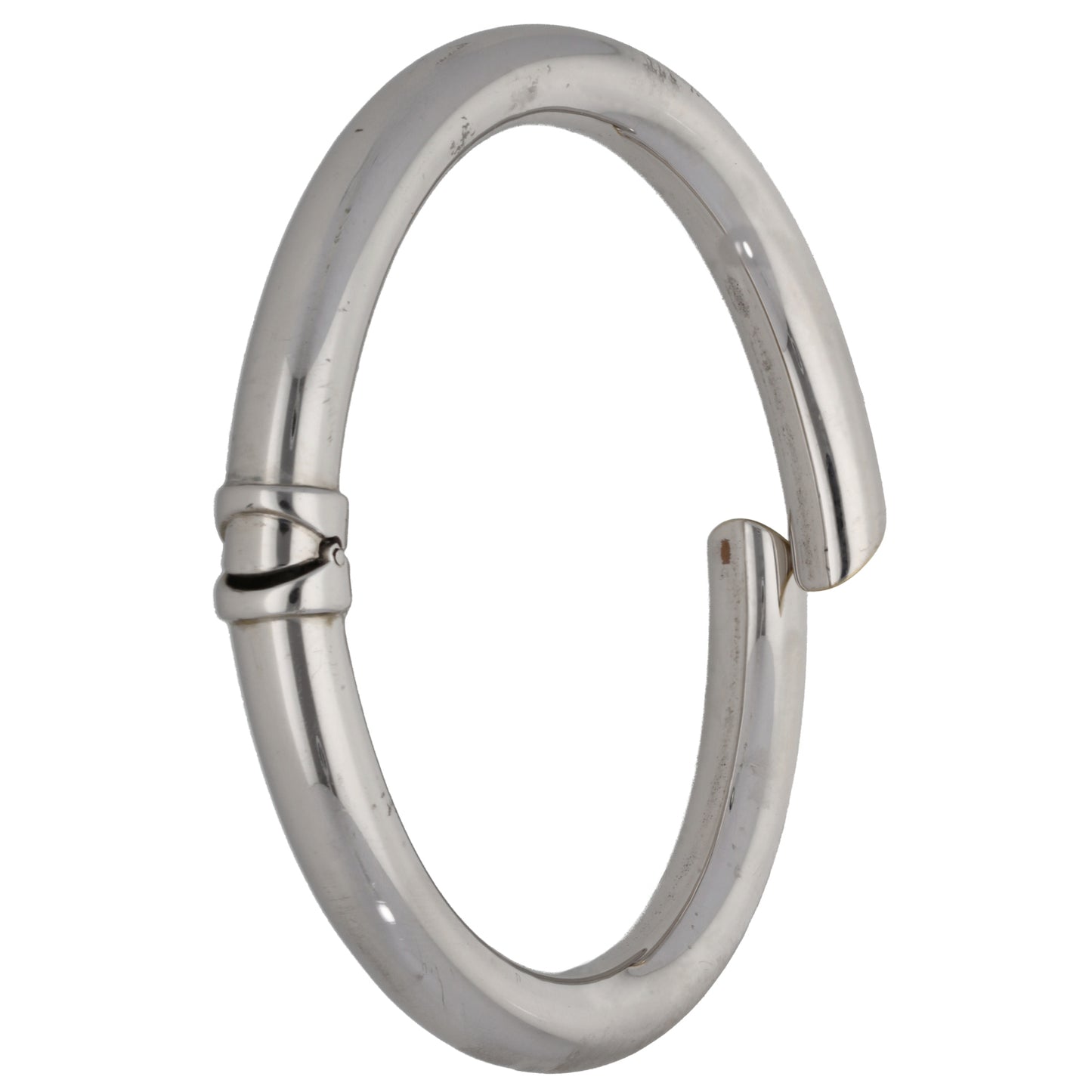 9ct White Gold Hinged/Clasp Bangle