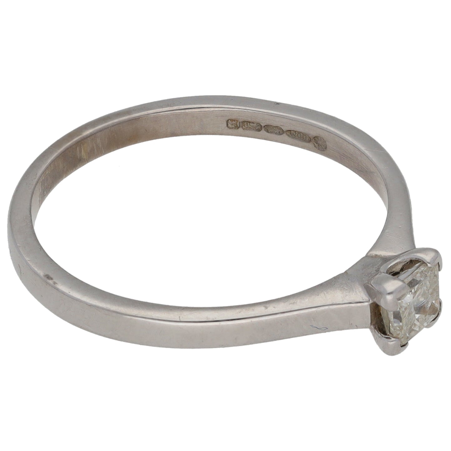 18ct White Gold 0.25ct Diamond Solitaire Ring Size N