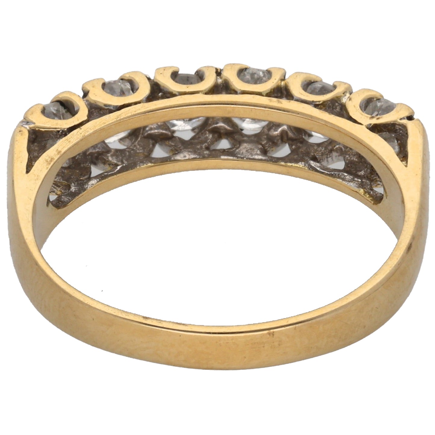 18ct Gold 1.00ct Diamond Half Eternity Ring Size O
