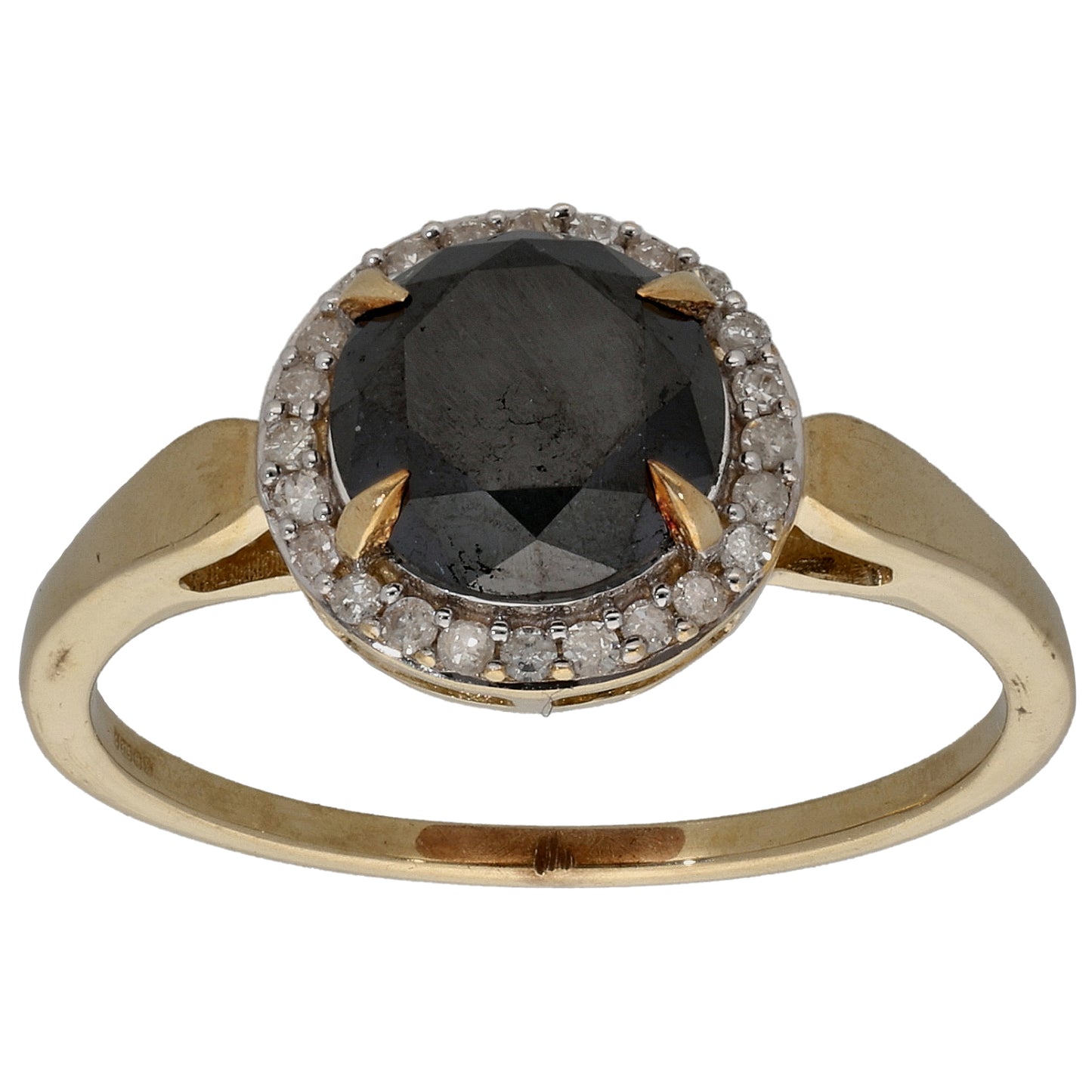 9ct Gold 1.85ct Diamond Cluster Ring Size N
