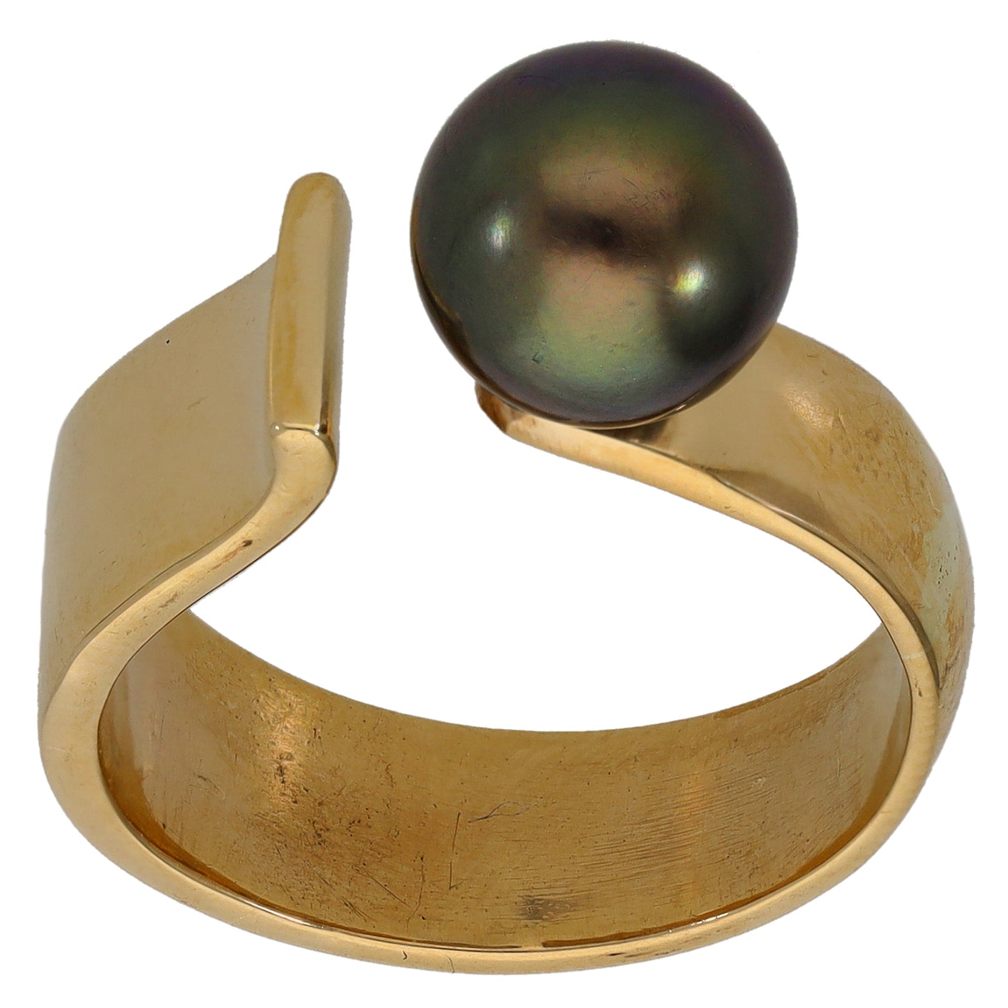 9ct Gold Cultured Pearl Dress/Cocktail Ring Size O