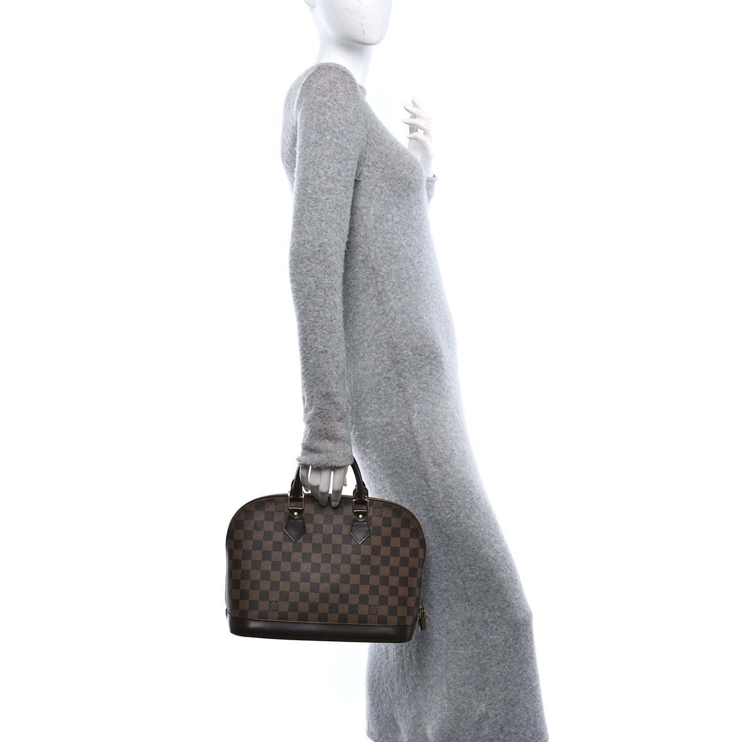 Louis Vuitton Alma Damier Ebene Coated Canvas Bag - Brown