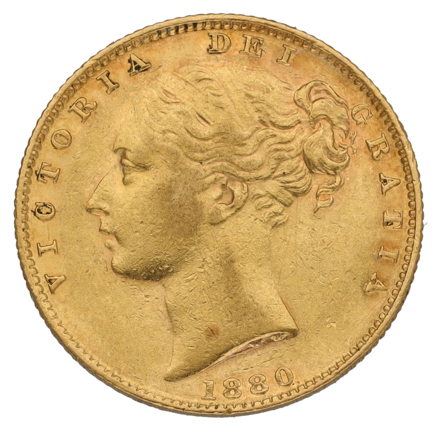 22ct Gold Queen Victoria Full Sovereign Coin 1880