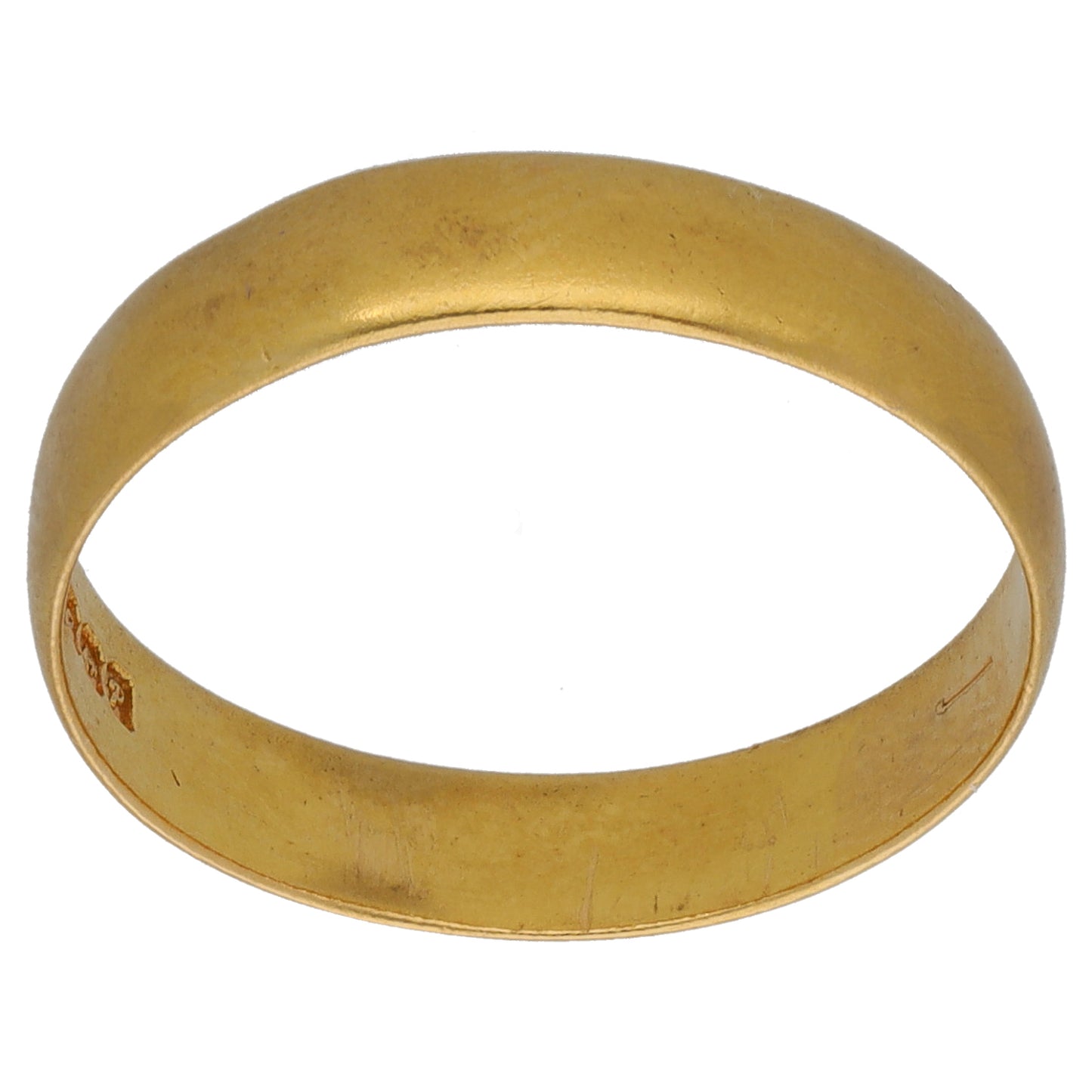 22ct Gold Plain Wedding Ring Size Q