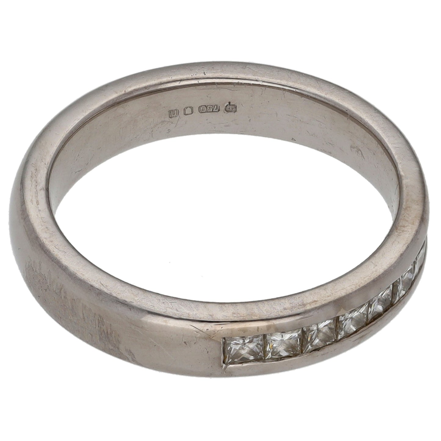 18ct White Gold 0.02ct Diamond Eternity Ring Size M