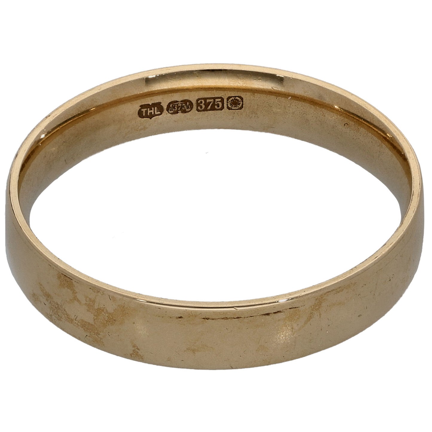 9ct Gold Plain Wedding Ring Size P