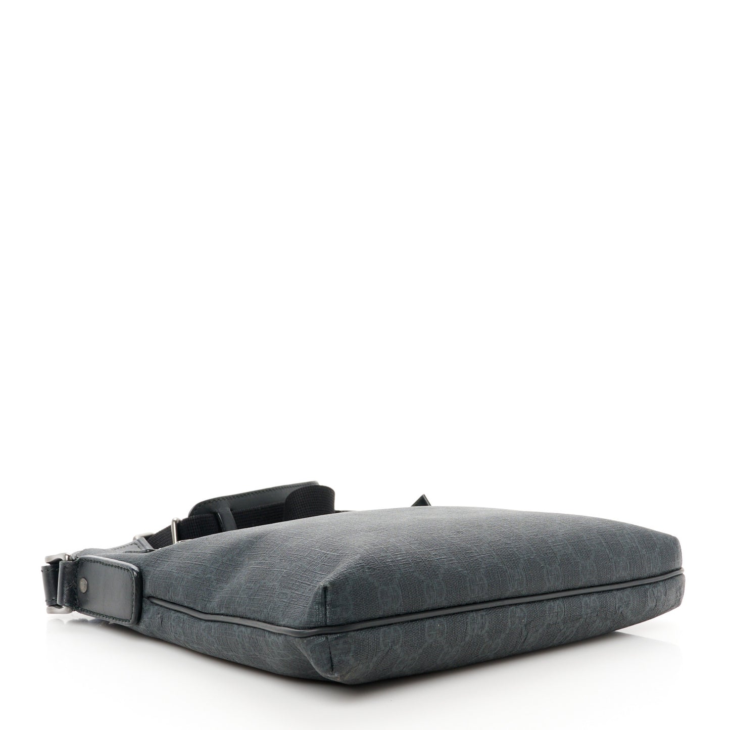 Gucci GG Supreme Monogram Crossbody Messenger Coated Canvas Bag - Black