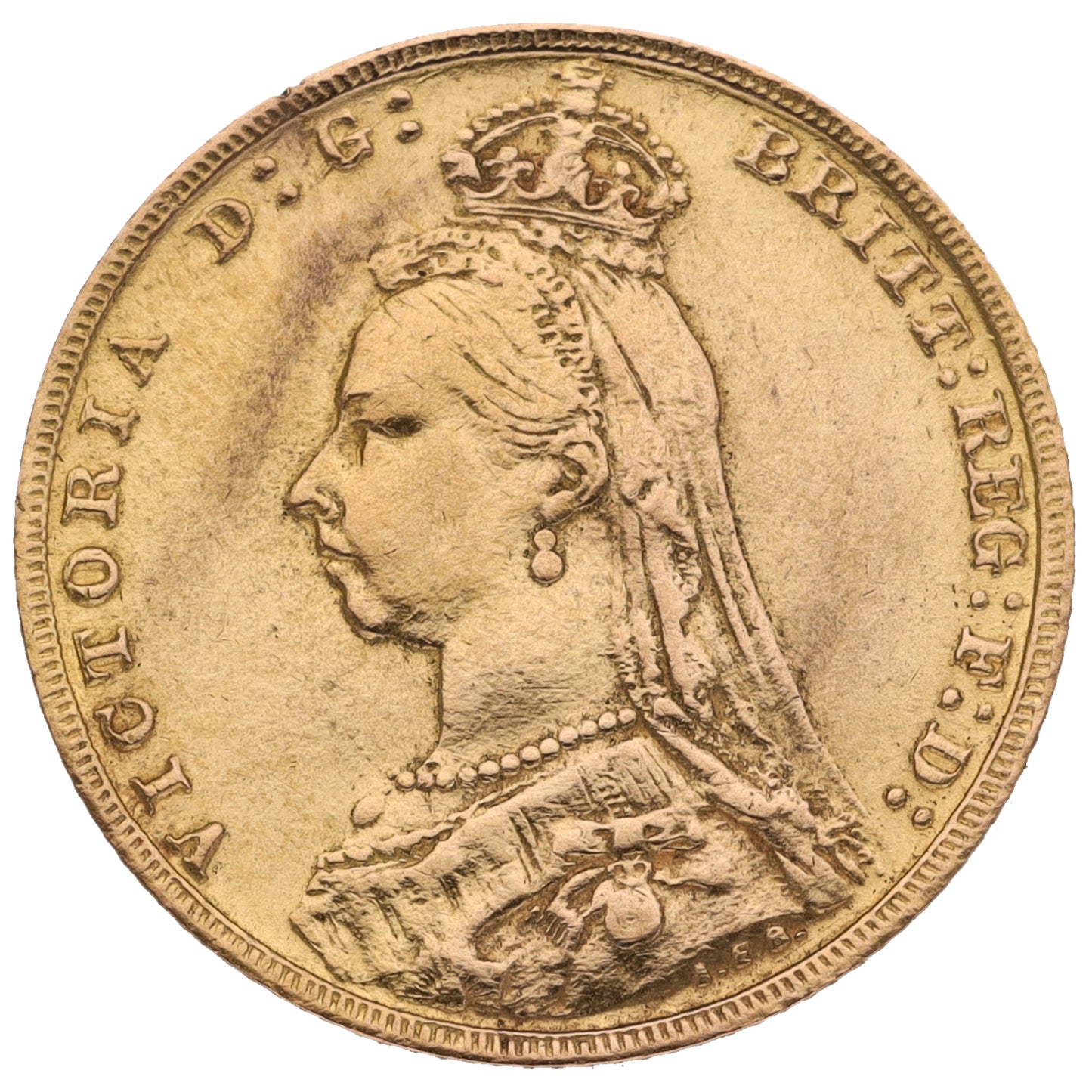22ct Gold Queen Victoria Full Sovereign Coin 1892