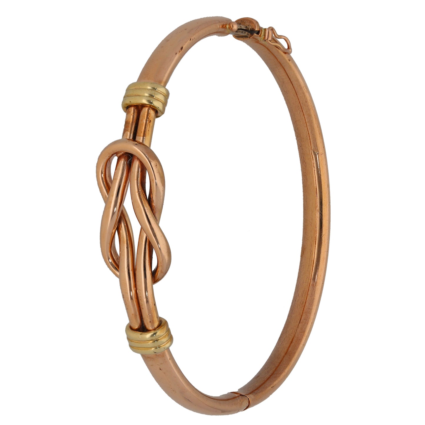 9ct Rose Gold Hinged/Clasp Bangle