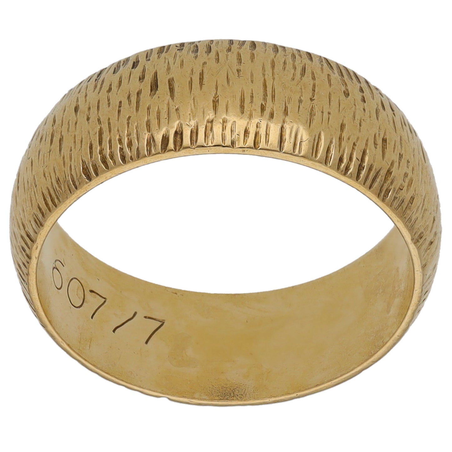 9ct Gold Patterned Wedding Ring Size L