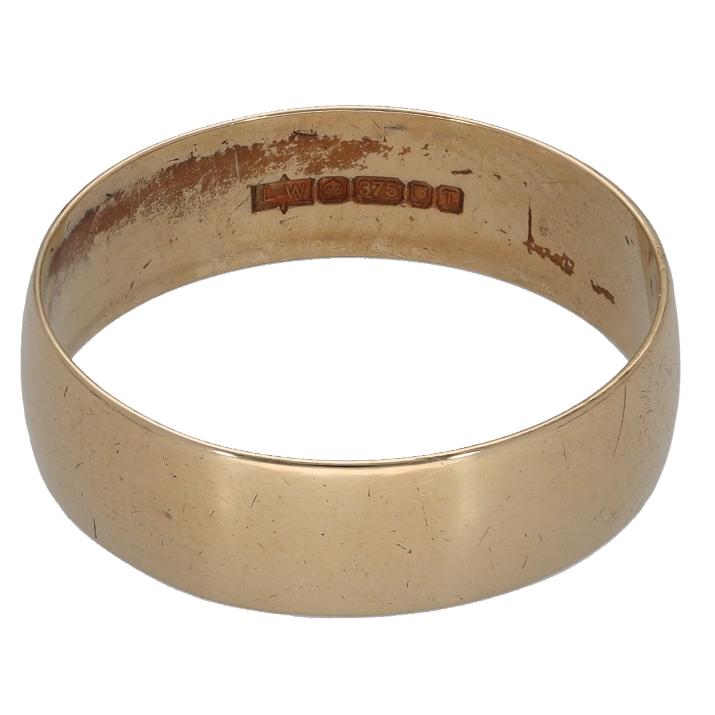 9ct Gold Plain Wedding Ring Size R