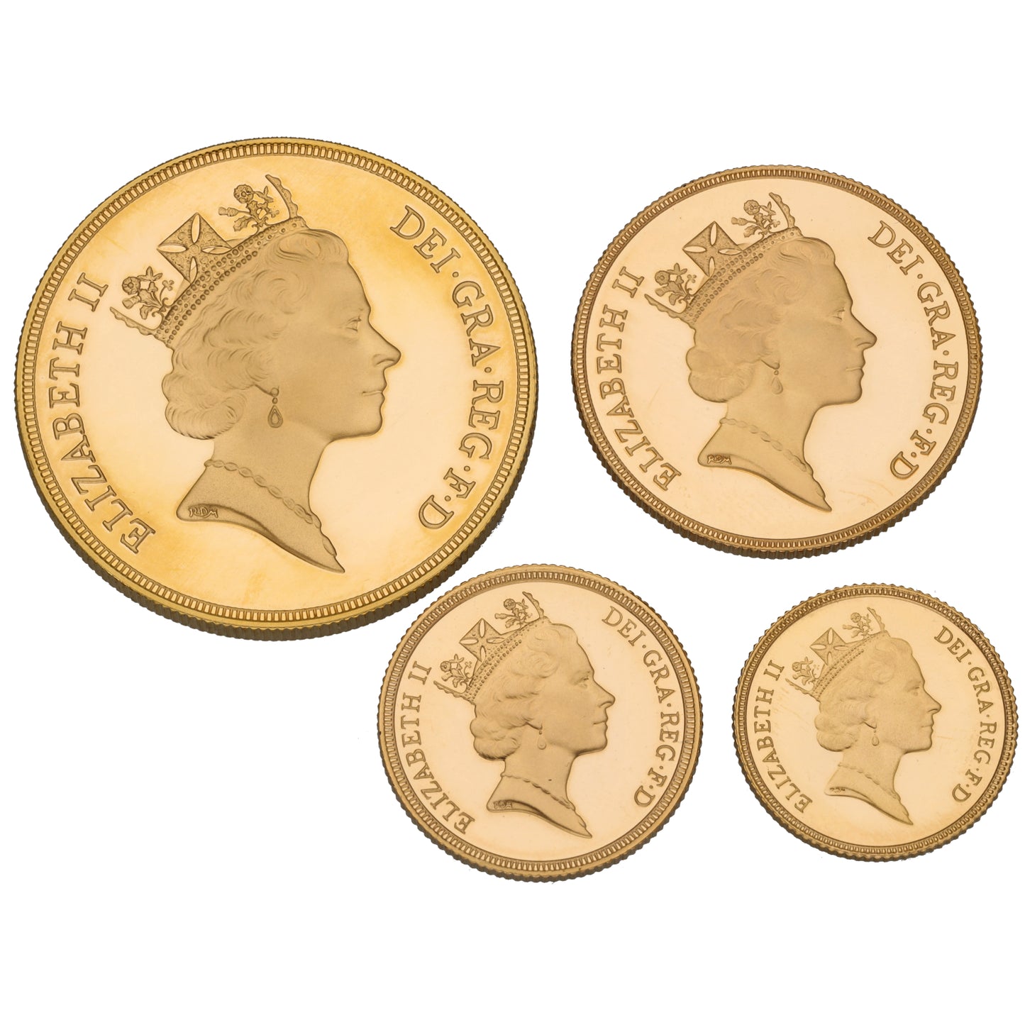 22ct Gold Queen Elizabeth II Sovereign Coin Set 1985