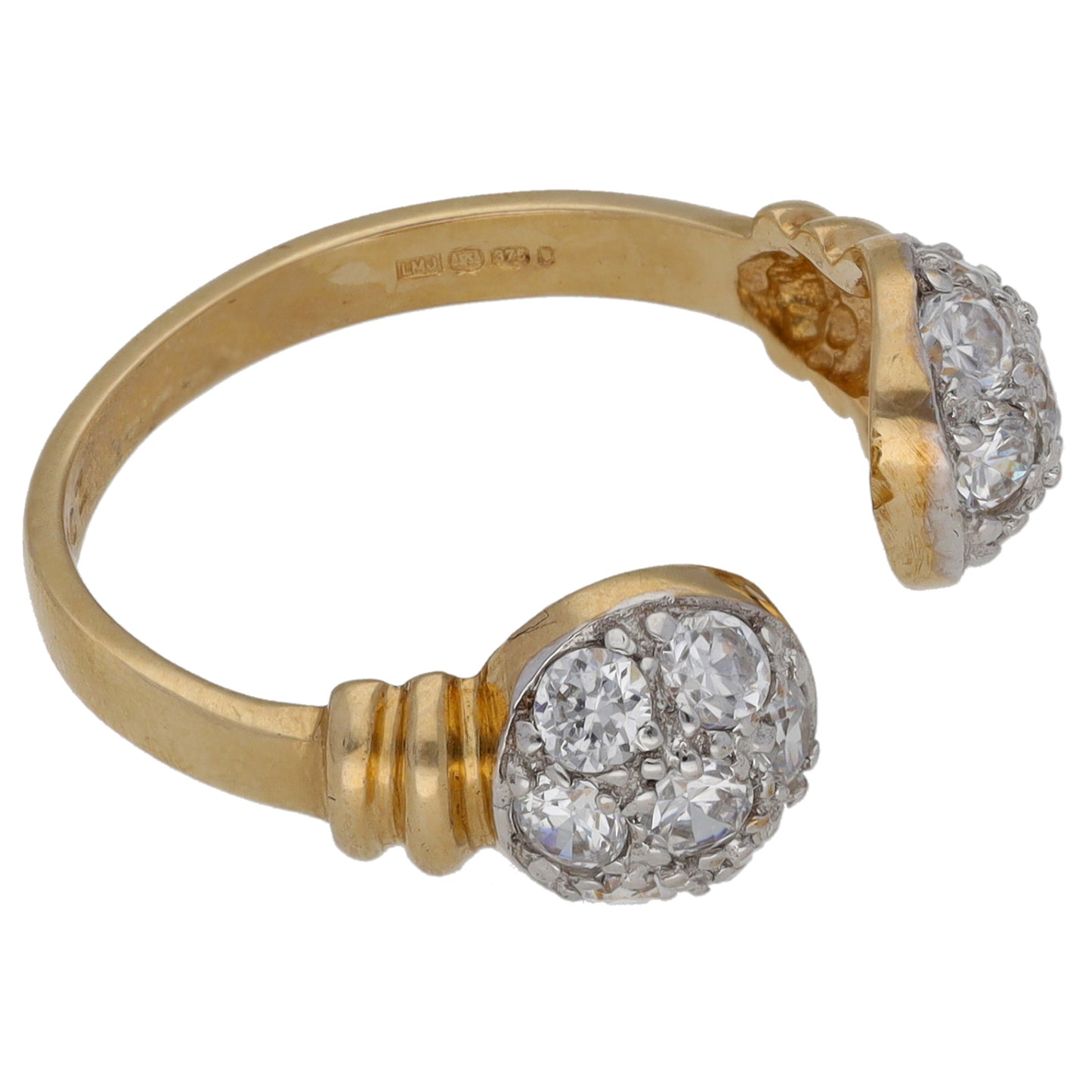 9ct Gold Cubic Zirconia Alternative Ring Size N