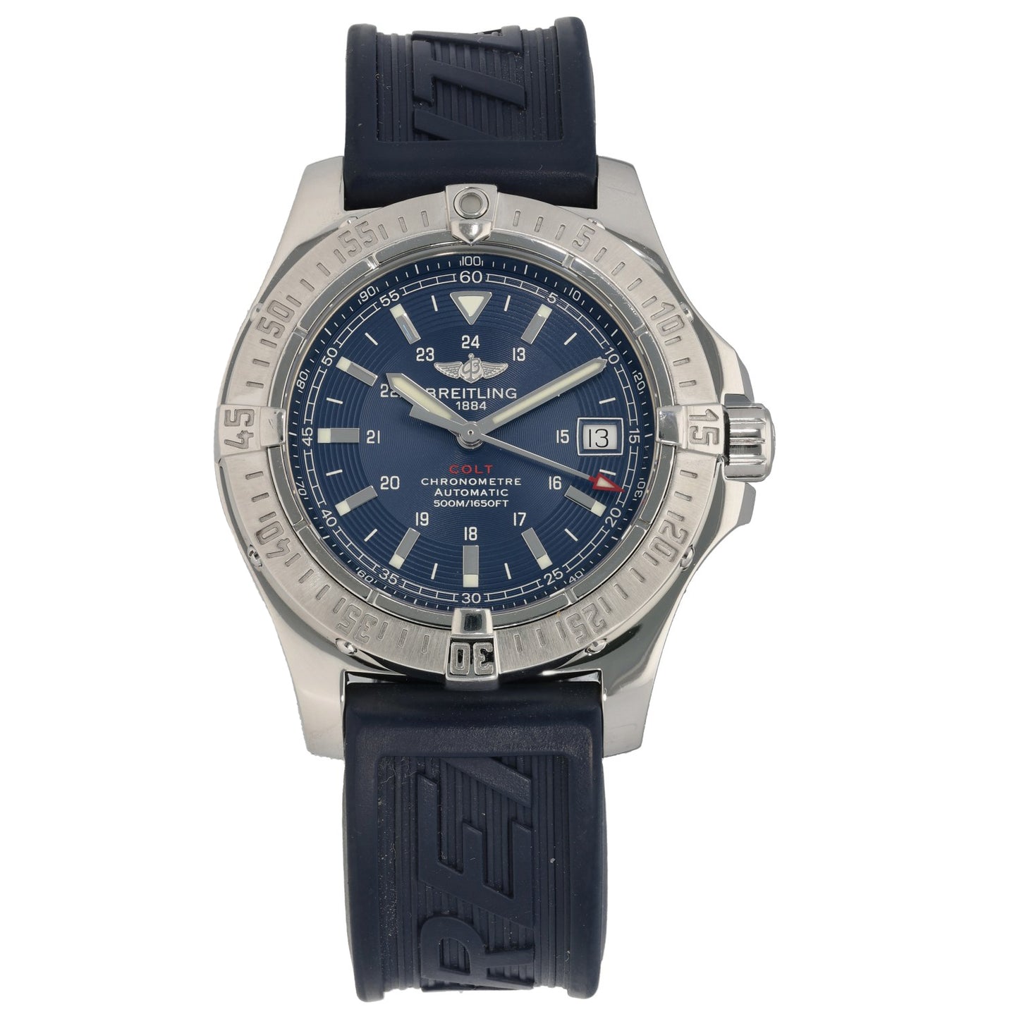 Breitling Colt II A17380, Blue Dial, Stainless Steel, Rubber Strap, Front Image