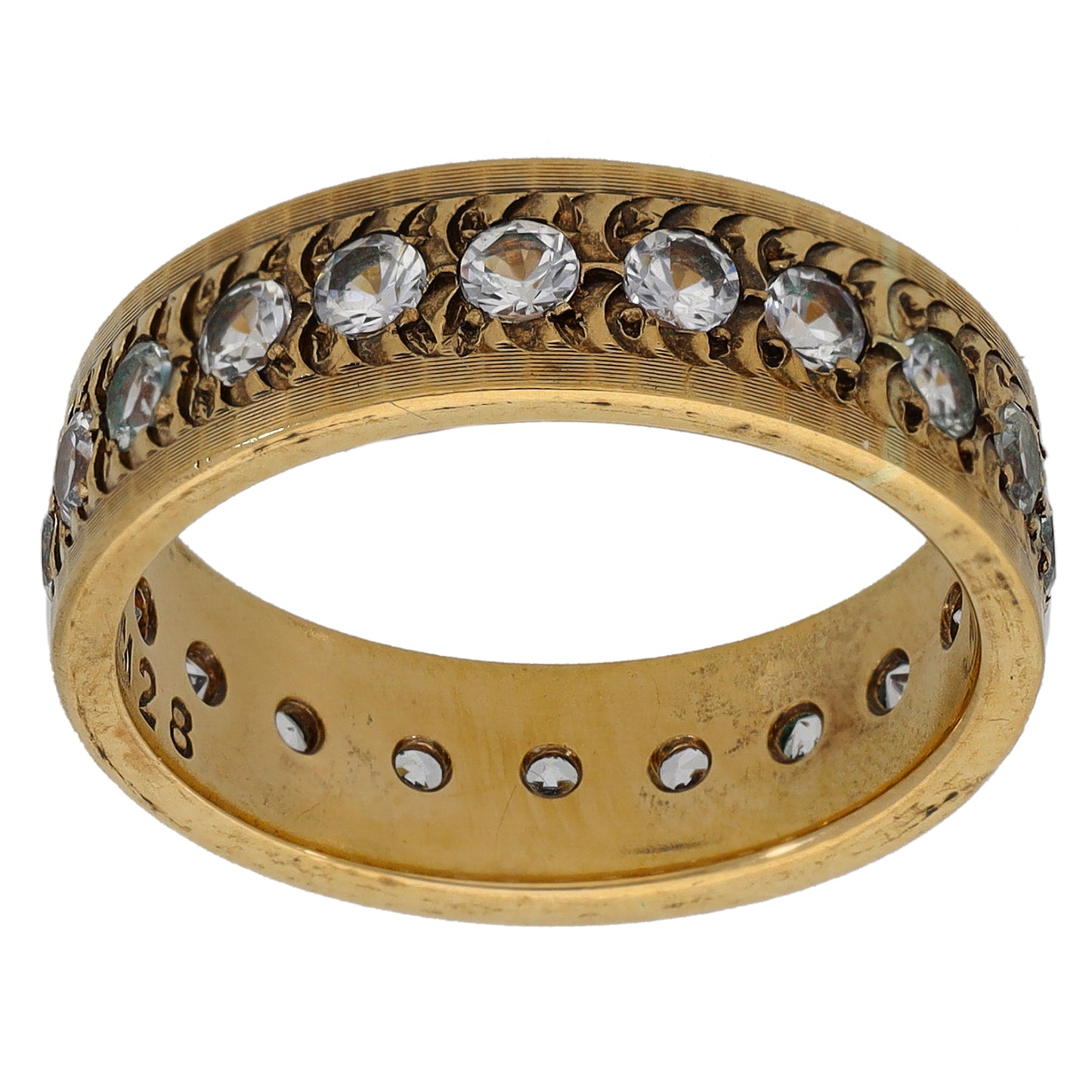 9ct Gold Cubic Zirconia Eternity Ring Size O