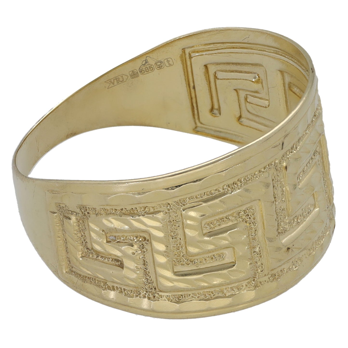 14ct Gold Greek Key Alternative Ring Size Q