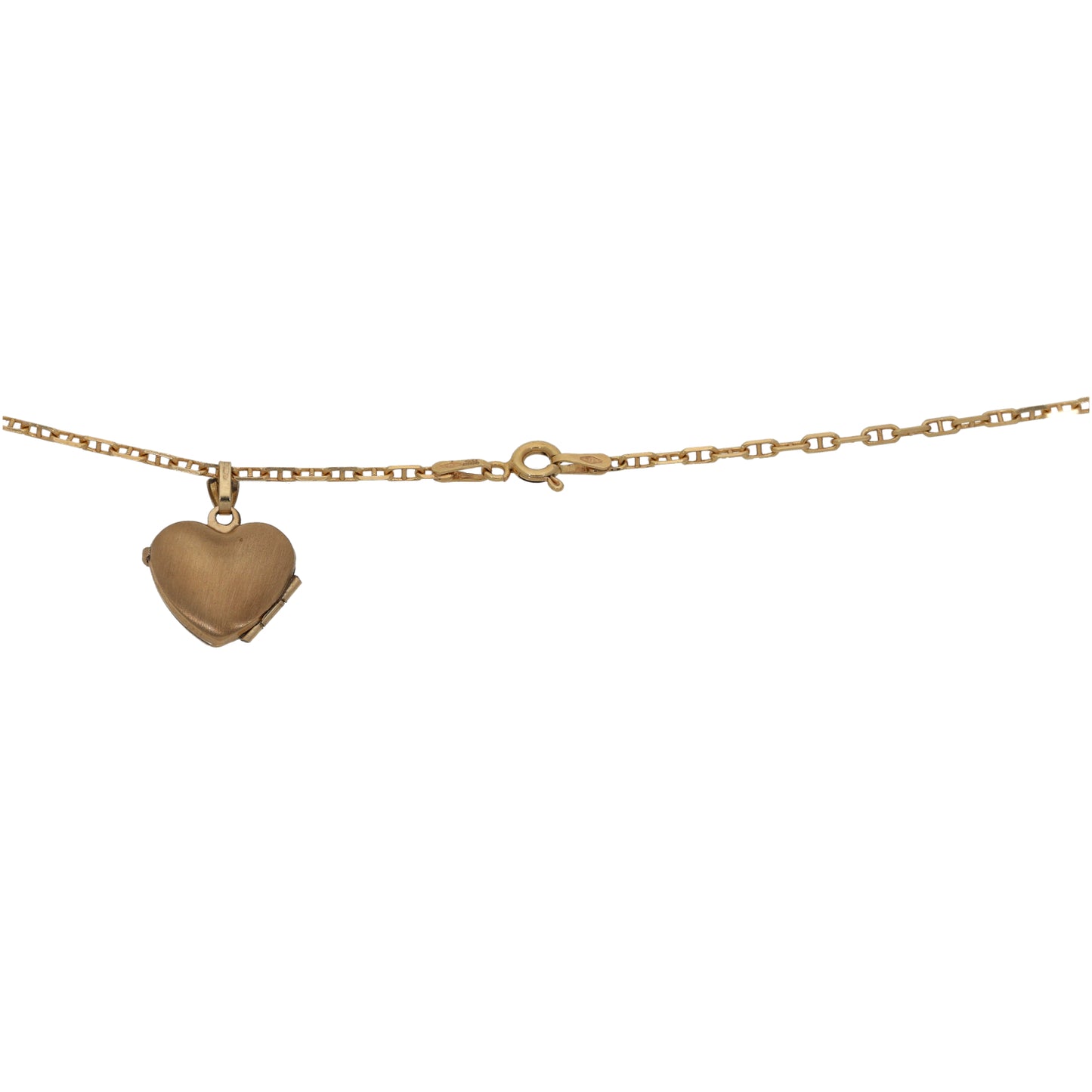 9ct Gold Heart Locket Pendant With Chain