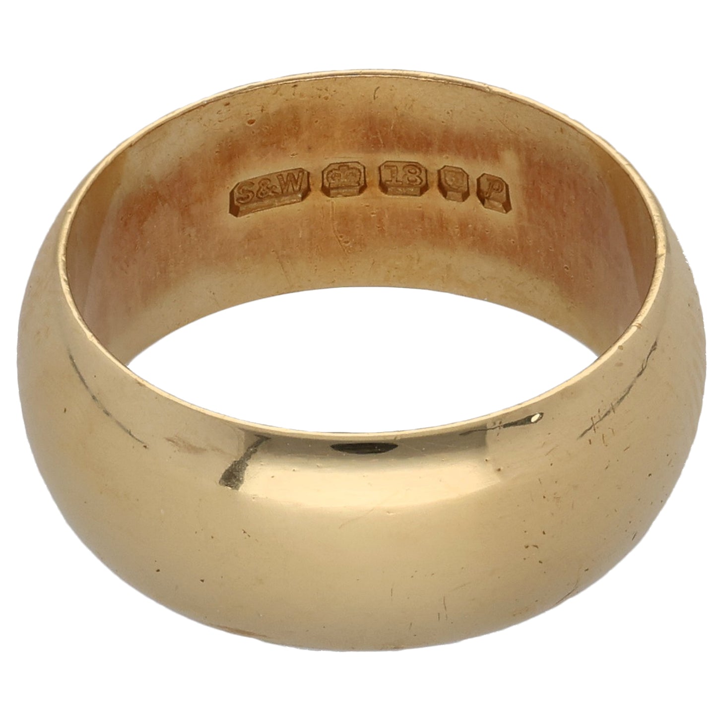 18ct Gold Plain Wedding Ring Size L