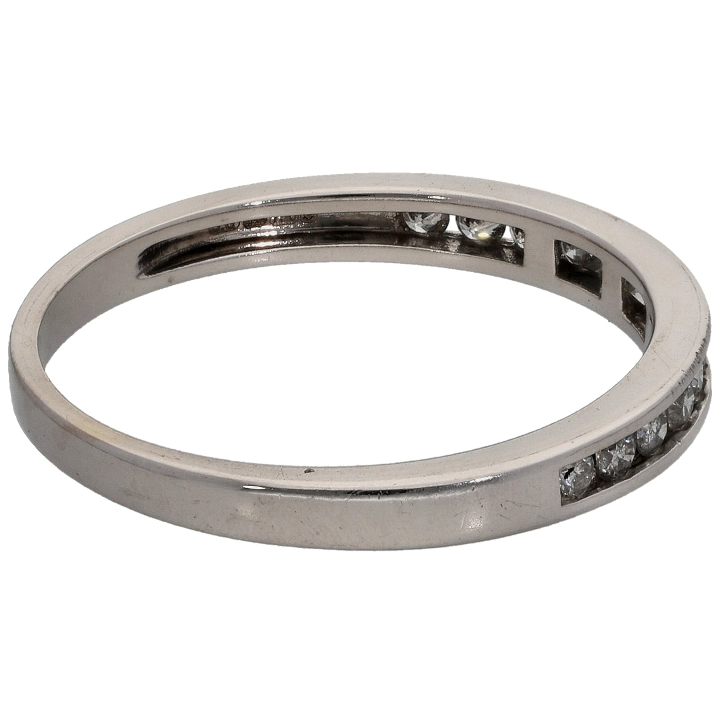 18ct Gold 0.26ct Diamond Half Eternity Ring Size P