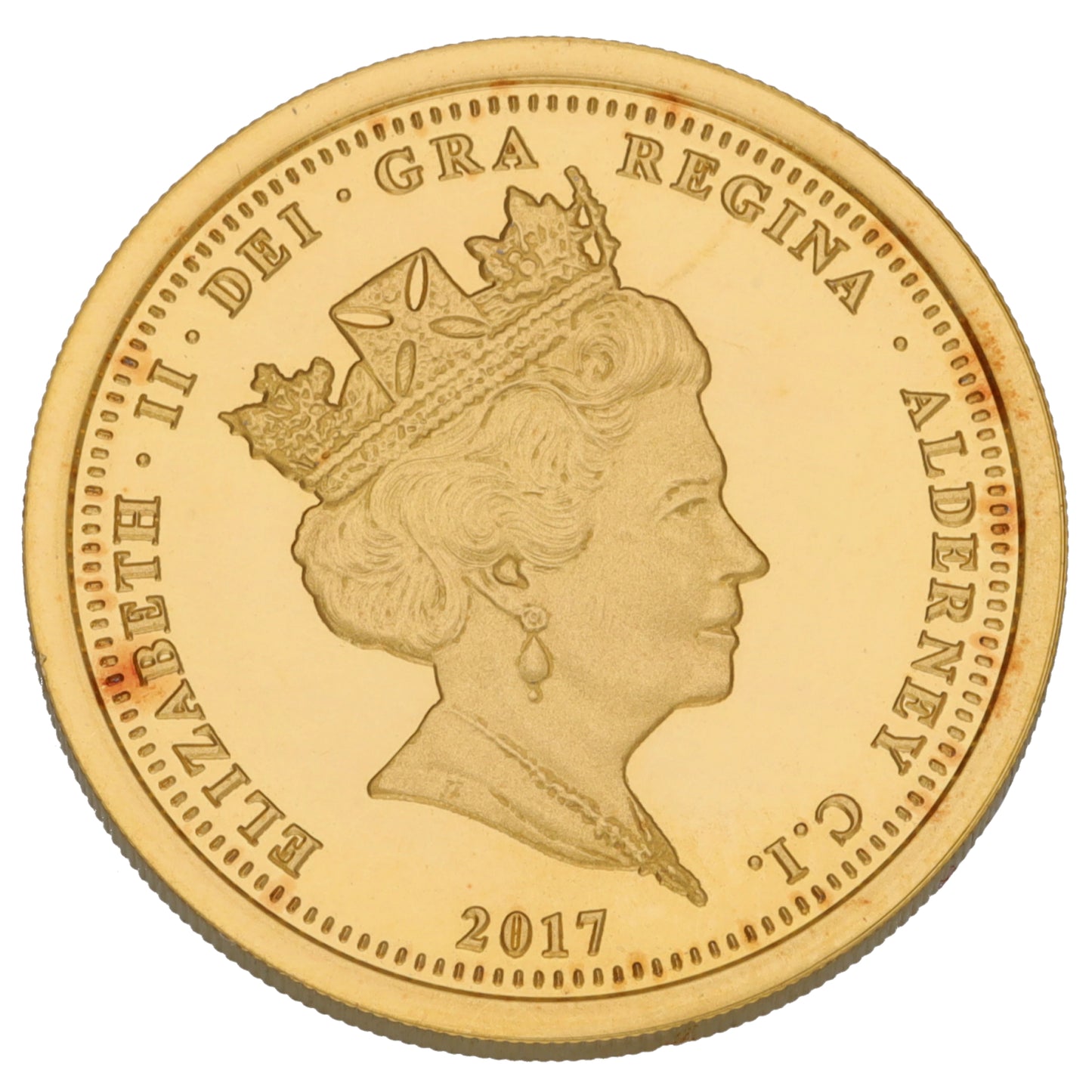 22ct Gold Elizabeth And Phillip Platinum Anniversary One Pound Coin 2017