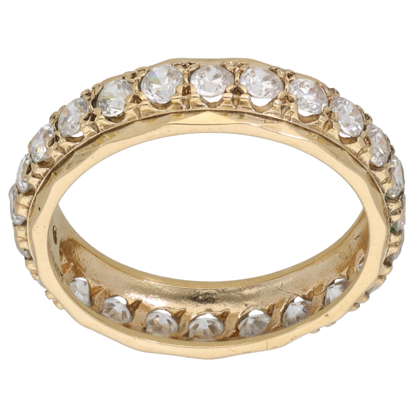 9ct Gold Cubic Zirconia Eternity Ring Size O