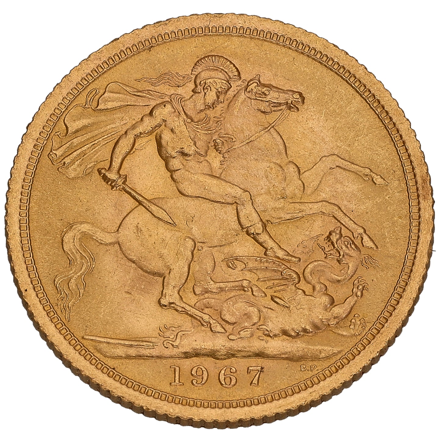 22ct Gold Queen Elizabeth II Full Sovereign Coin 1967