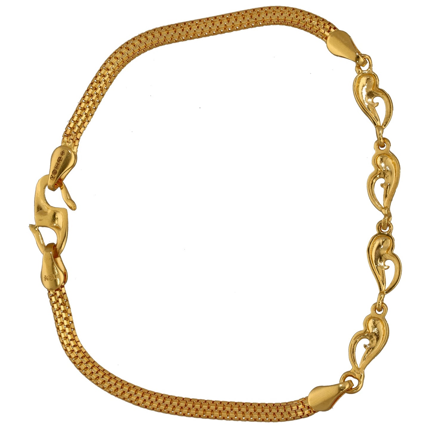New 22ct Gold Shell Pattern Bracelet