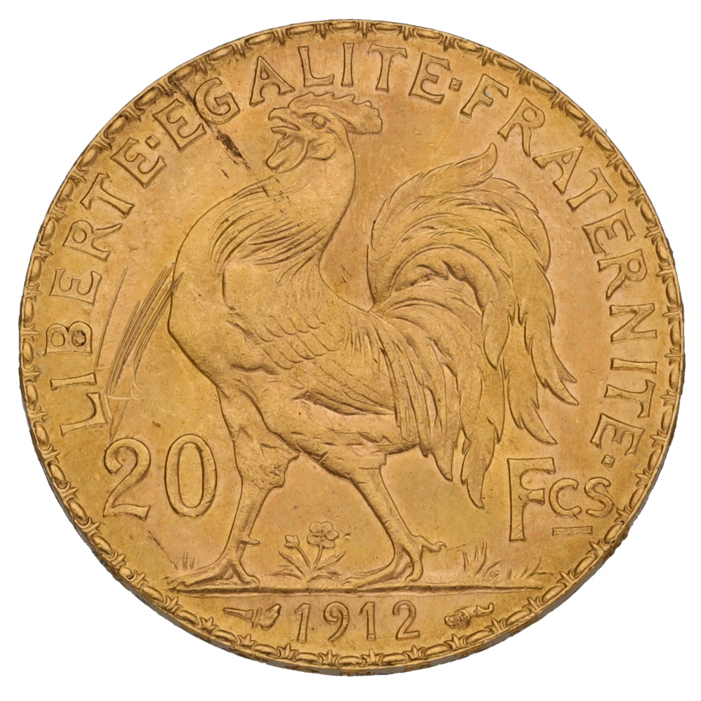 22ct Gold French 20 Francs Coin 1912