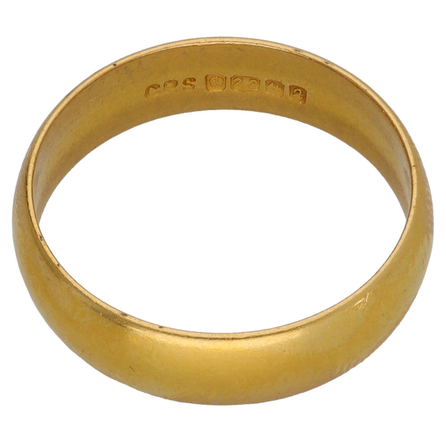 22ct Gold Plain Wedding Ring Size O