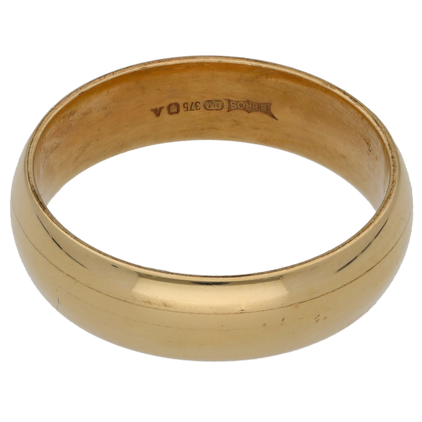 9ct Gold Plain Wedding Ring Size W