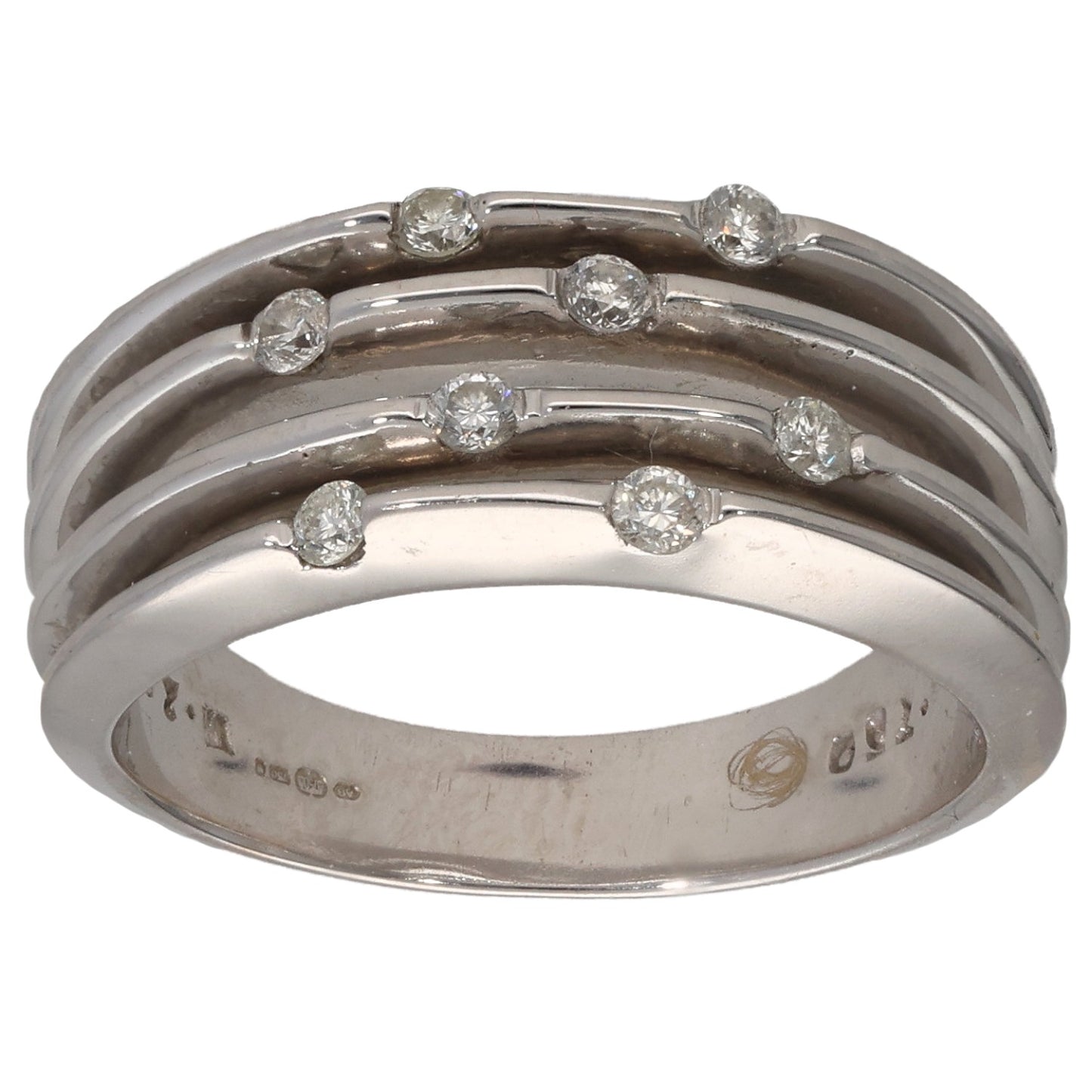 18ct White Gold 0.25ct Diamond Dress/Cocktail Ring Size N