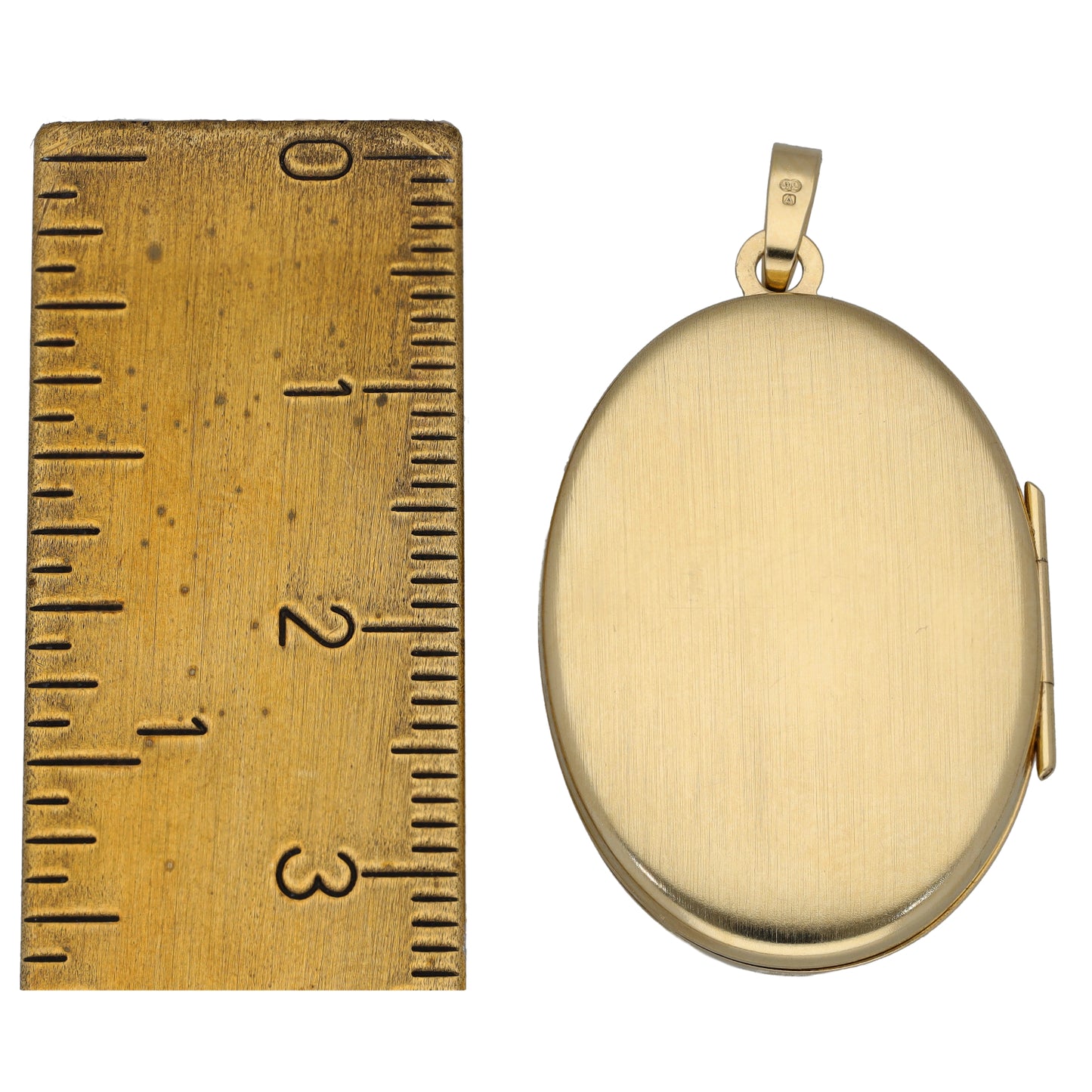 9ct Gold Patterned Locket Pendant